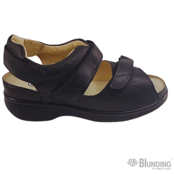 SANDALIA PARA DIABETICO COLOR NEGRO-TALLA 46-SANNABEM - 3
