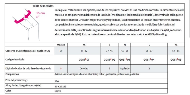 RODILLERA M.4S PCL DYNAMIC IZQUIERDA TALLA XXL-MEDI - 3
