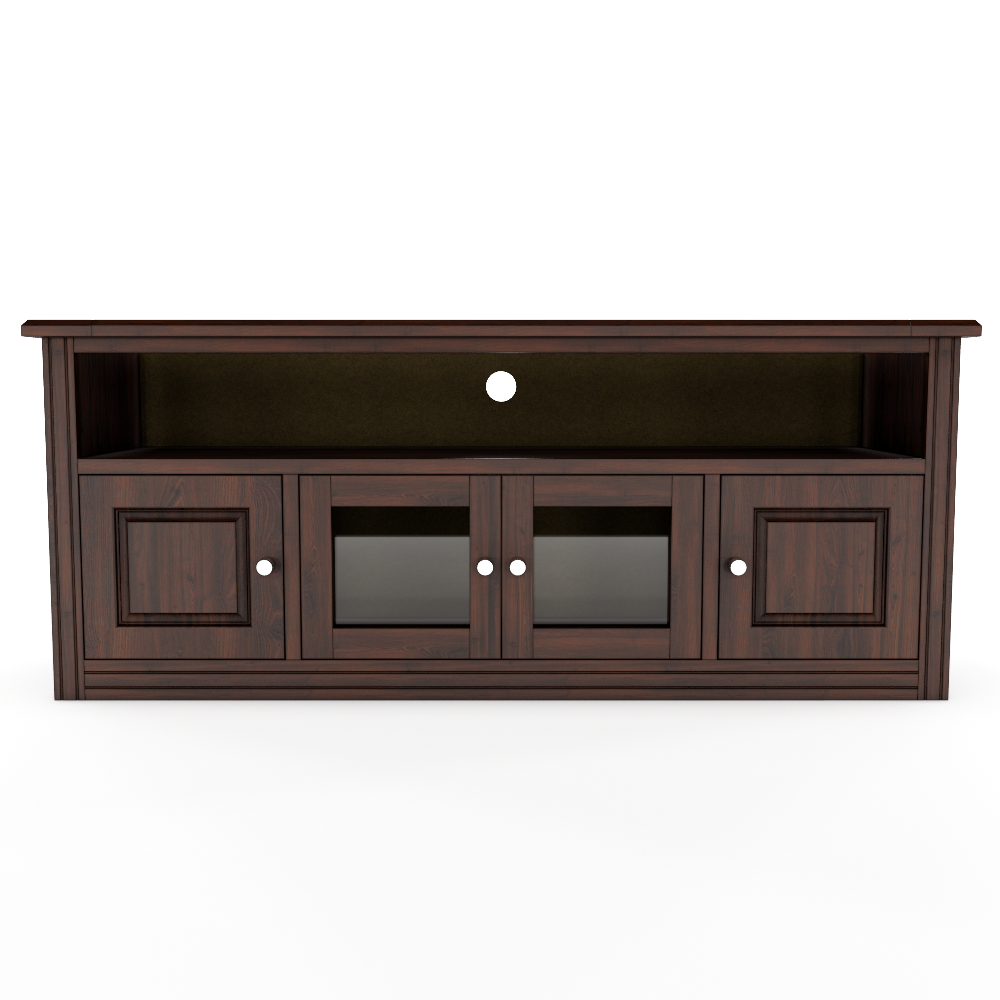 RACK BERLIN 1800 MADERA CHOCOLATE VIDRIO - 2
