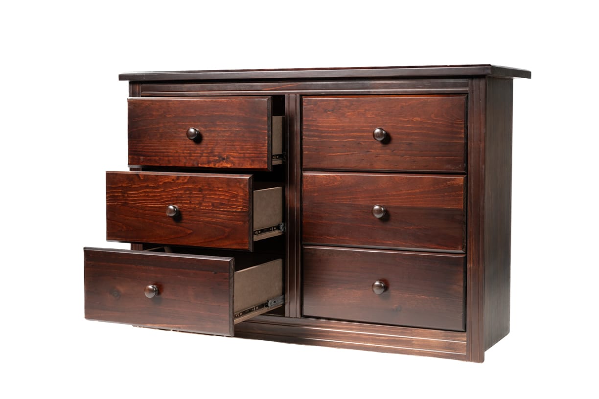 COMODA BERLIN MADERA CHOCOLATE 6 CAJONES - 2