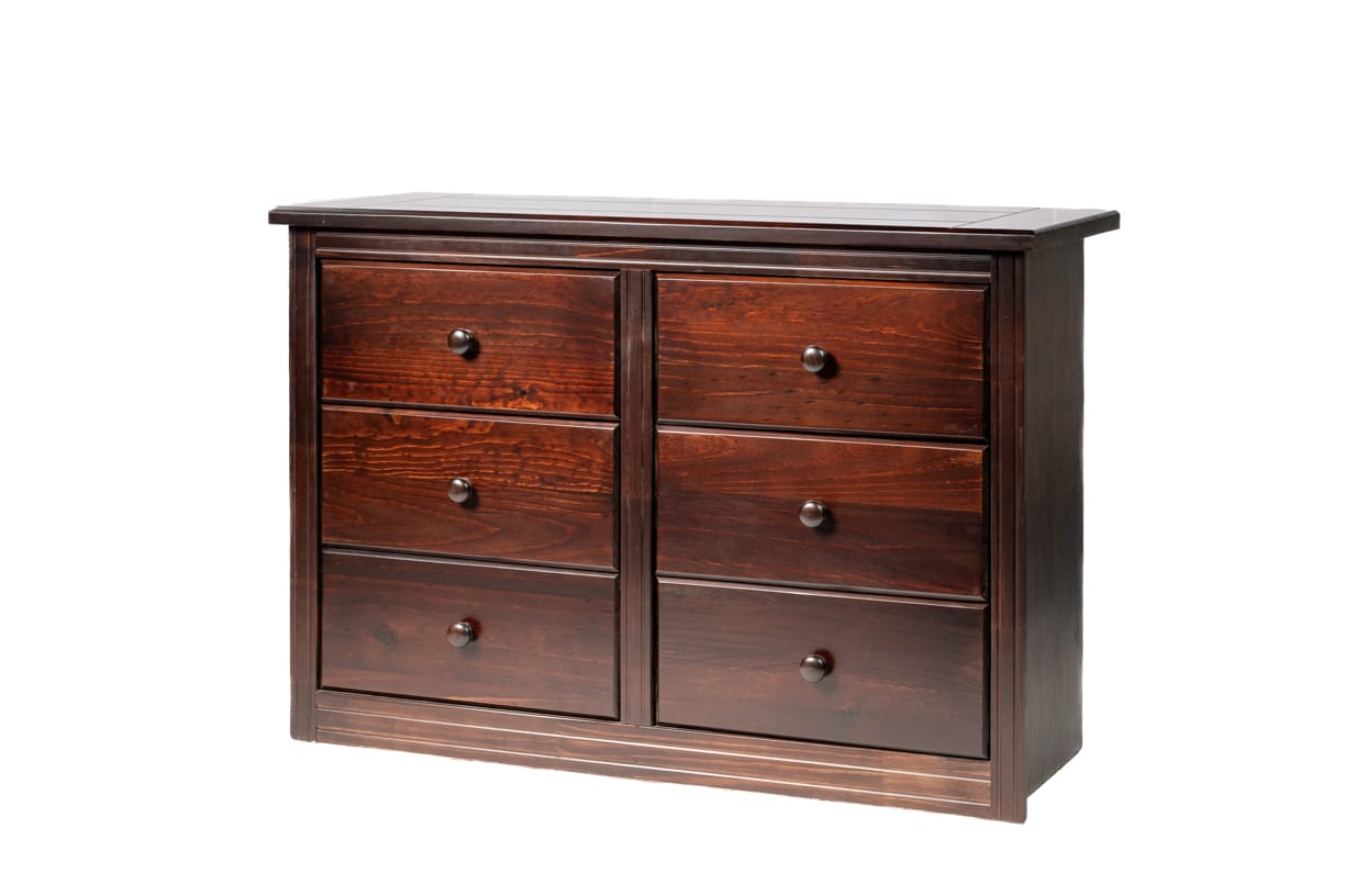 COMODA BERLIN MADERA CHOCOLATE 6 CAJONES - 4