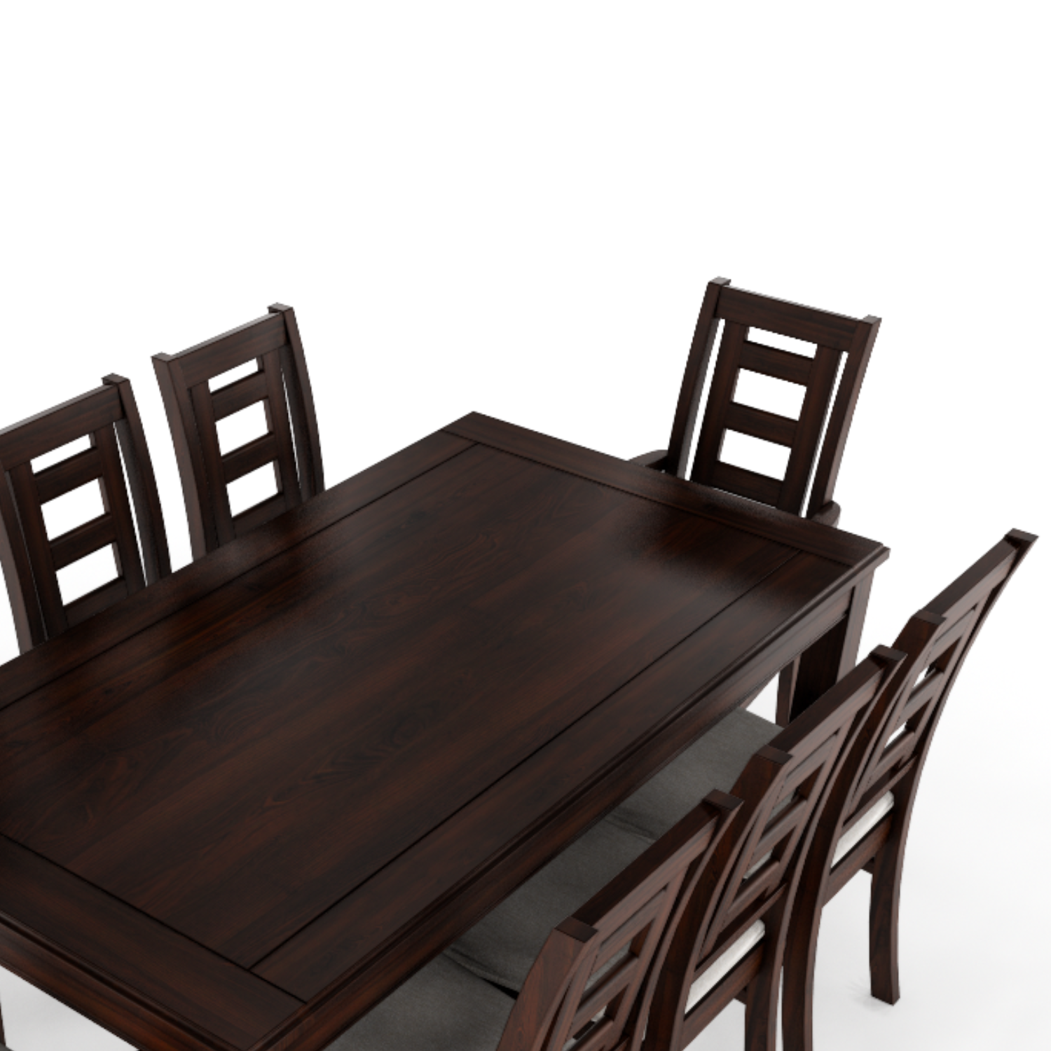 JUEGO DE COMEDOR SEVILLA 8 SILLAS CHOCOLATE MESA RECTANGULAR MADERA - 3