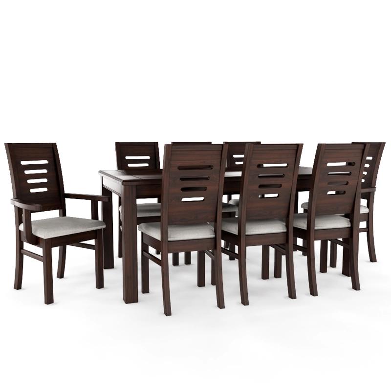 JUEGO DE COMEDOR ROMA 8 SILLAS INCLUYE 2 SITIALES CHOCOLATE MESA 1.8 RECTANGULAR MADERA - 2
