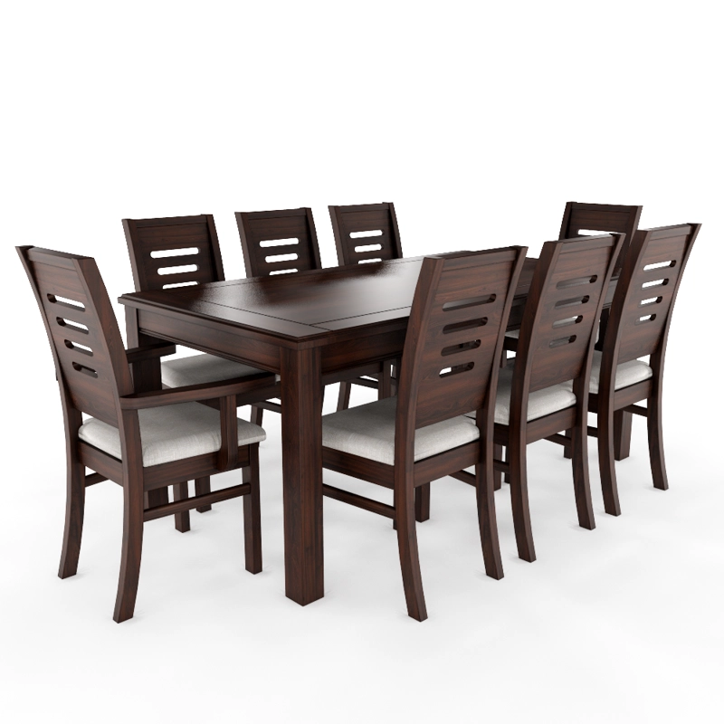 JUEGO DE COMEDOR ROMA 8 SILLAS INCLUYE 2 SITIALES CHOCOLATE MESA 1.8 RECTANGULAR MADERA - 3