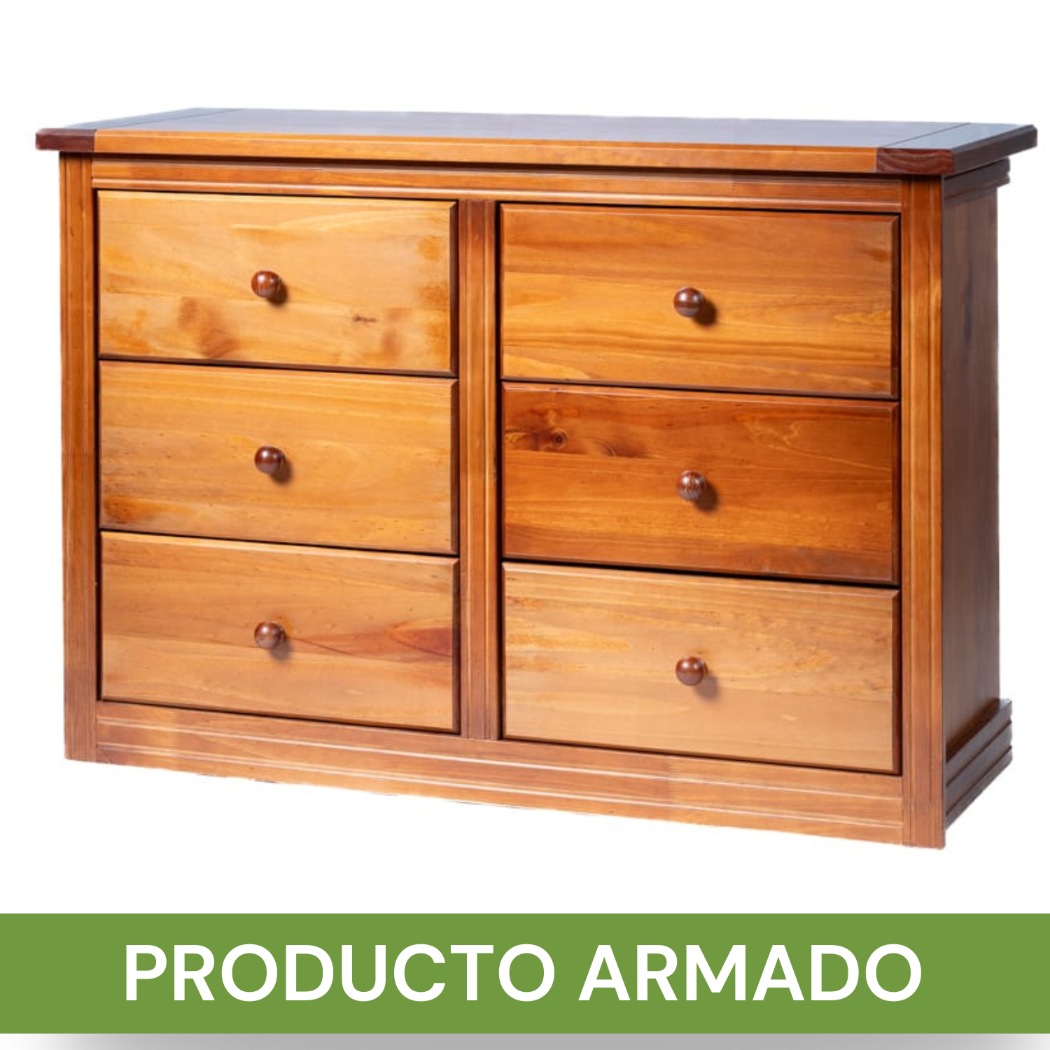 COMODA BERLIN MADERA NOGAL 6 CAJONES - 6