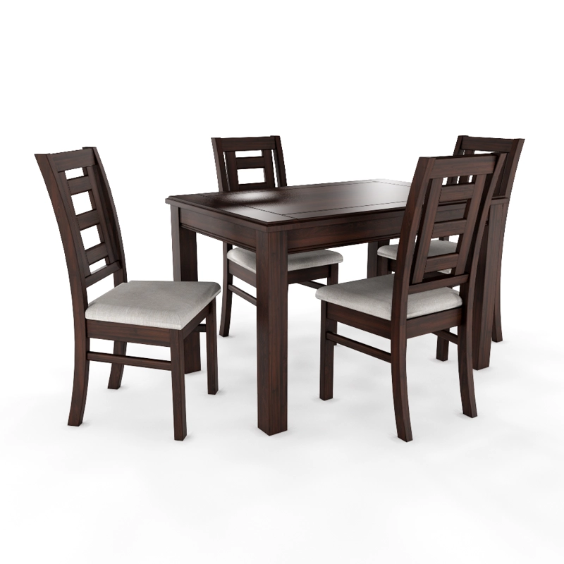 JUEGO DE COMEDOR SEVILLA 4 SILLAS CHOCOLATE MESA RECTANGULAR MADERA - 2