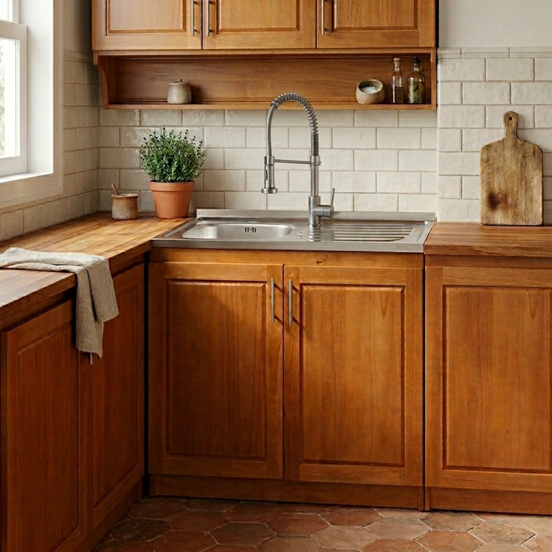 LAVAPLATO BERLIN MADERA NOGAL 100 CM - 5
