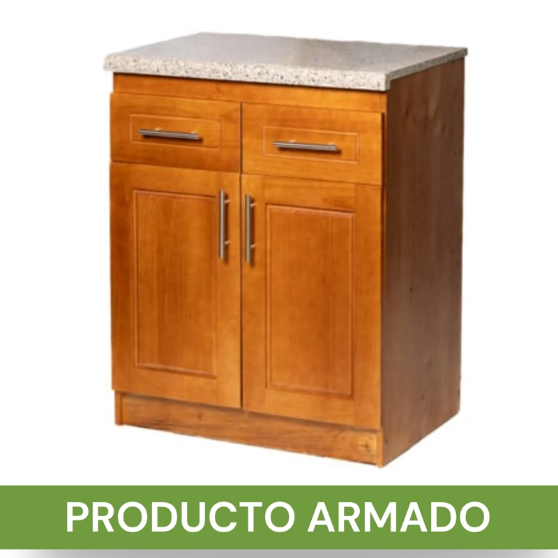 MUEBLE DE COCINA BERLIN MADERA NOGAL BASE 2 PUERTAS - 2