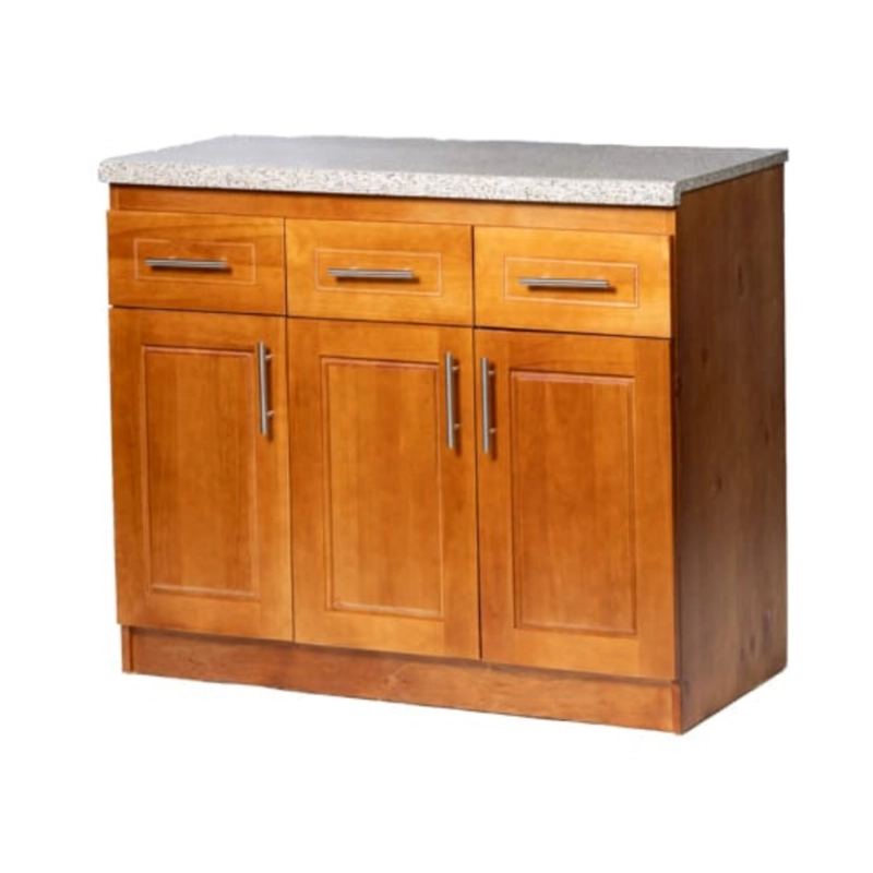 MUEBLE DE COCINA BERIN MADERA NOGAL BASE 3 PUERTAS - 1