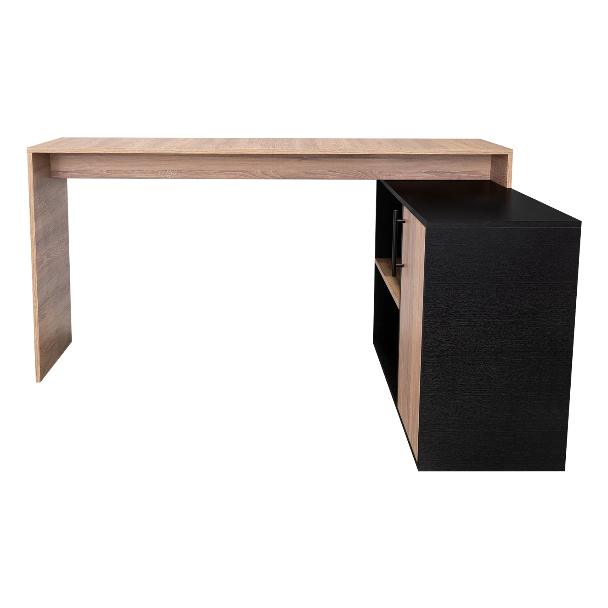 ESCRITORIO EN L BILBAO MIEL Y WENGUE 76,5X151,5X116,5 CM - 6
