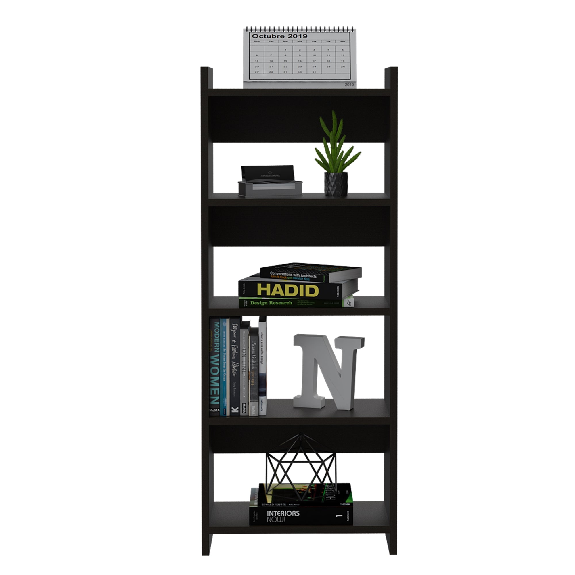 SET ESCRITORIO + BIBLIOTECA 4 NIVELES OFFICE W-80 WENGUE - 9