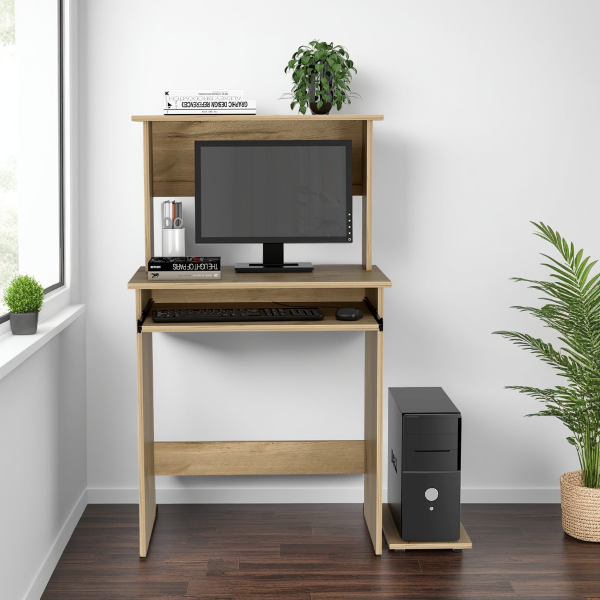 ESCRITORIO RECTO + MODULO TORRE PC DUNA 119X69X45 CM - 5