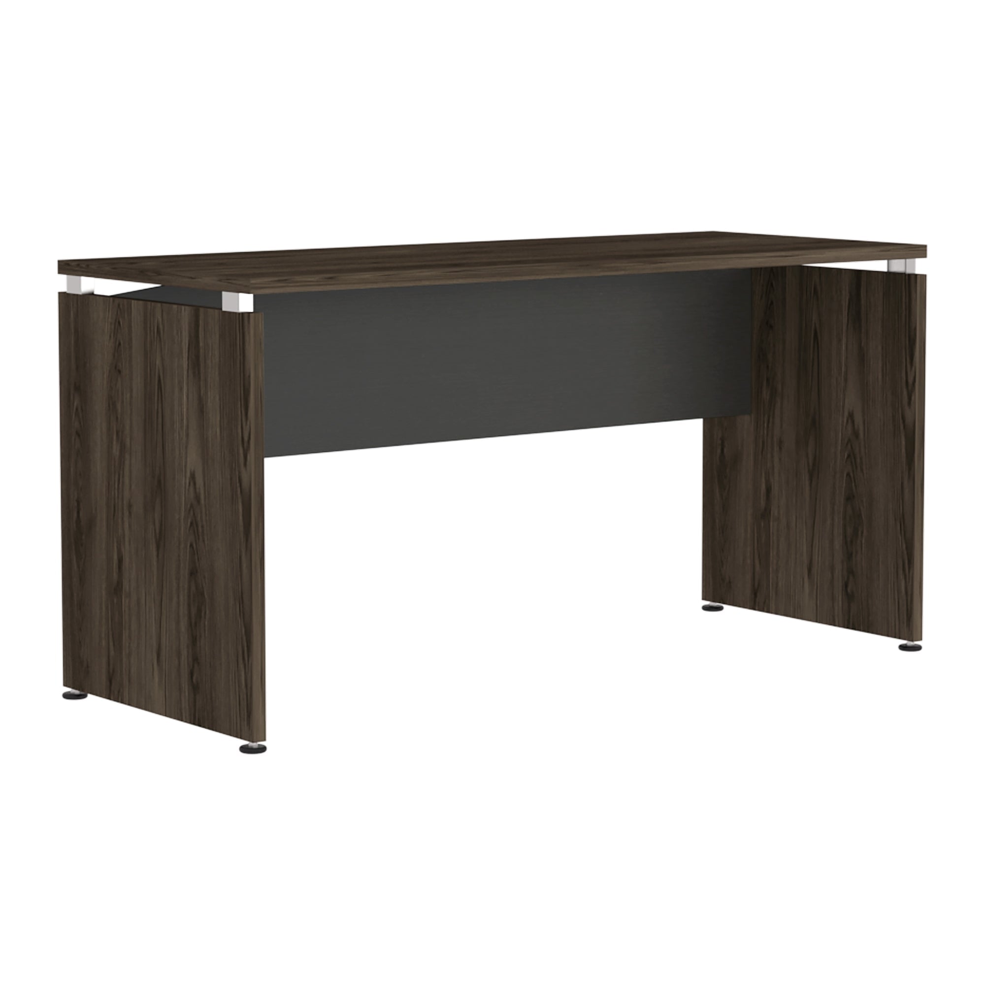 ESCRITORIO M-150 HOME OFFICE NEGRO Y COÑAC 75X60X150 CM - 5