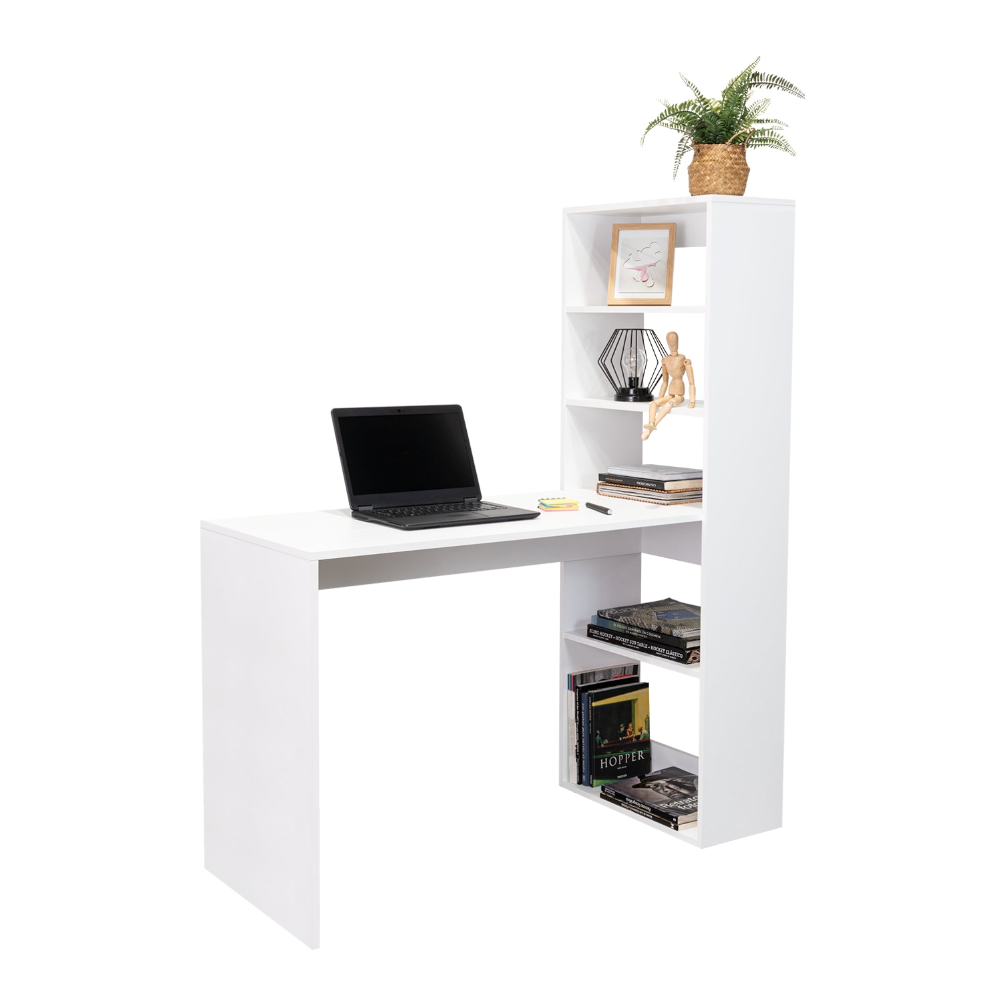 ESCRITORIO CON BIBLIOTECA Z-120 BLANCO - 1