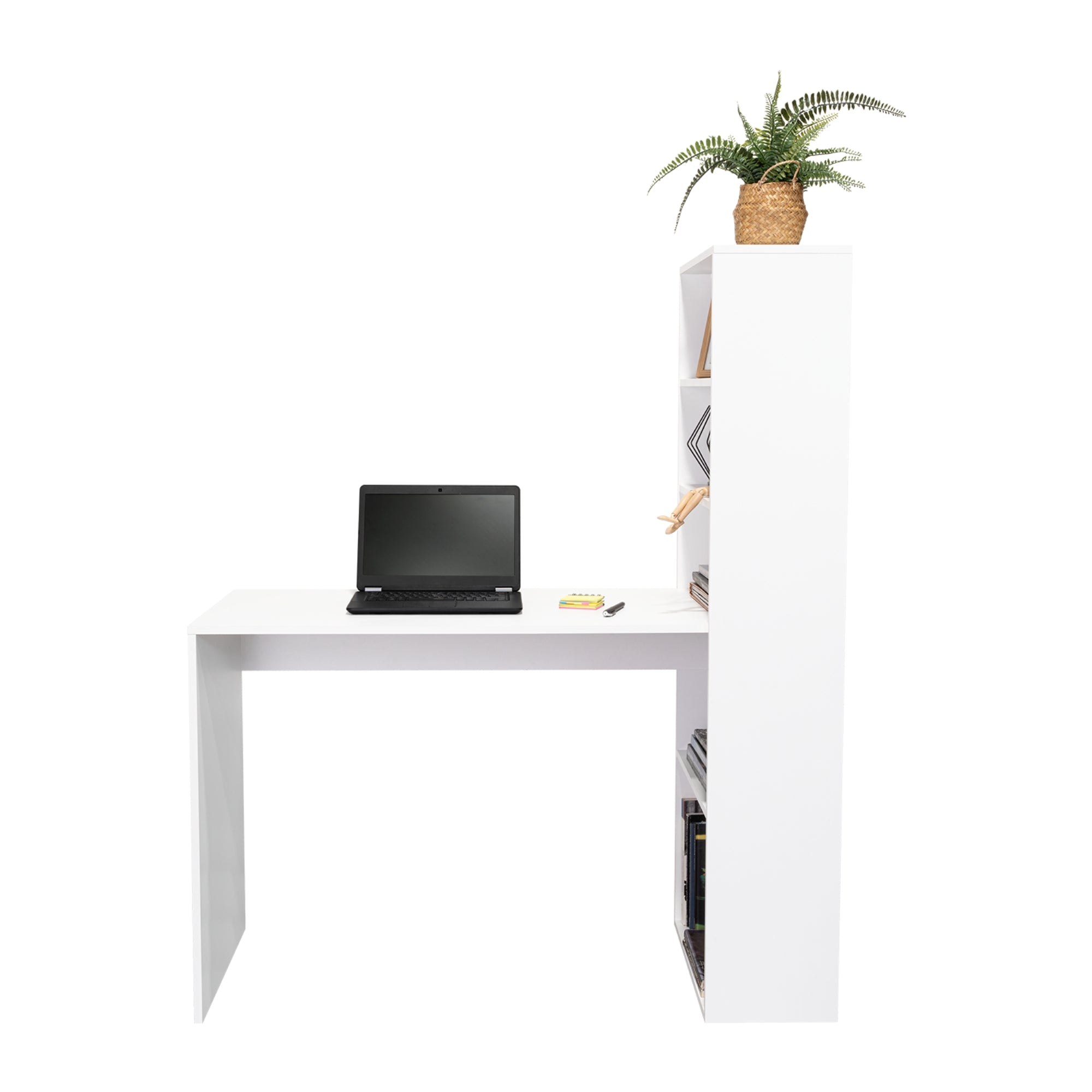 ESCRITORIO CON BIBLIOTECA Z-120 BLANCO - 4