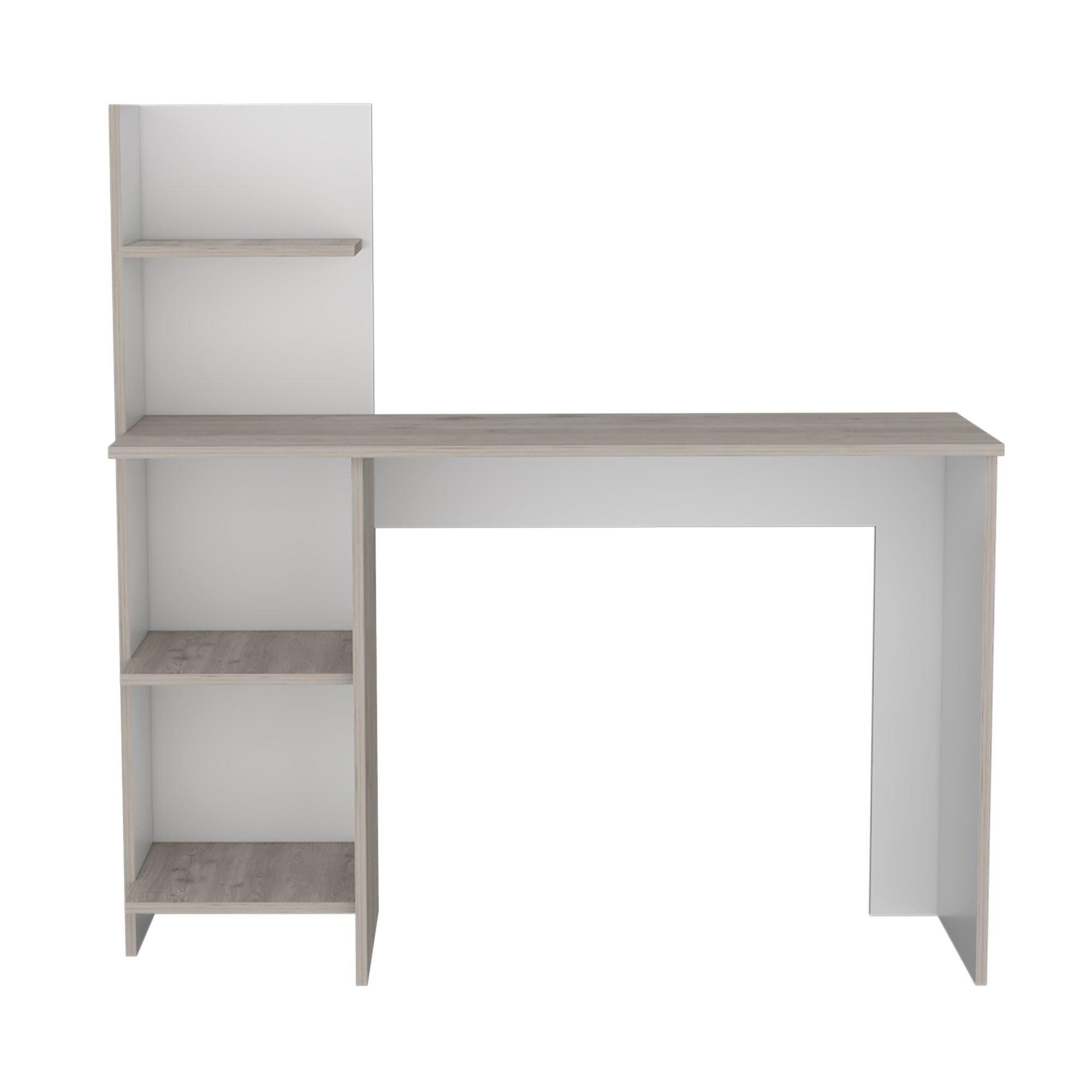 ESCRITORIO CON BIBLIOTECA VILNA BARDOLNO Y BLANCO 120X120X45 CM - 3