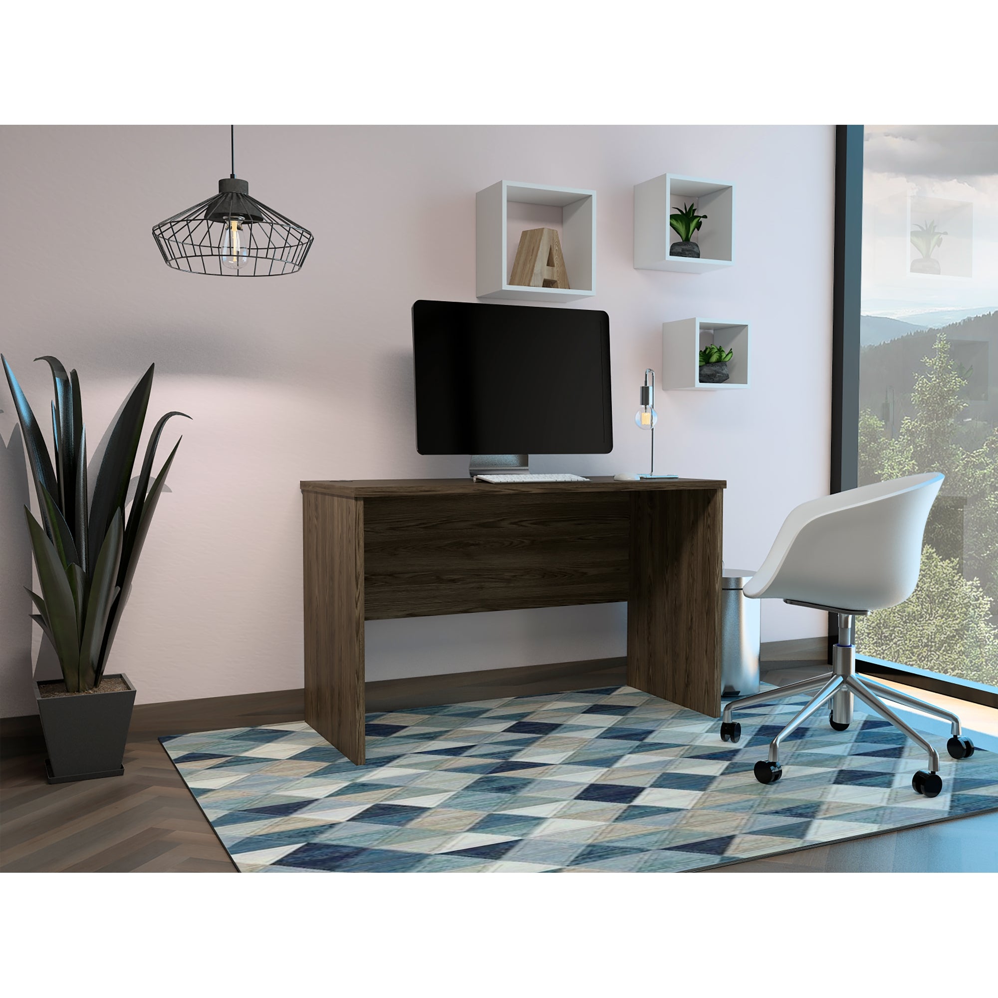 ESCRITORIO RECTO MALIBU COÑAC 75X120X53 CM - 7