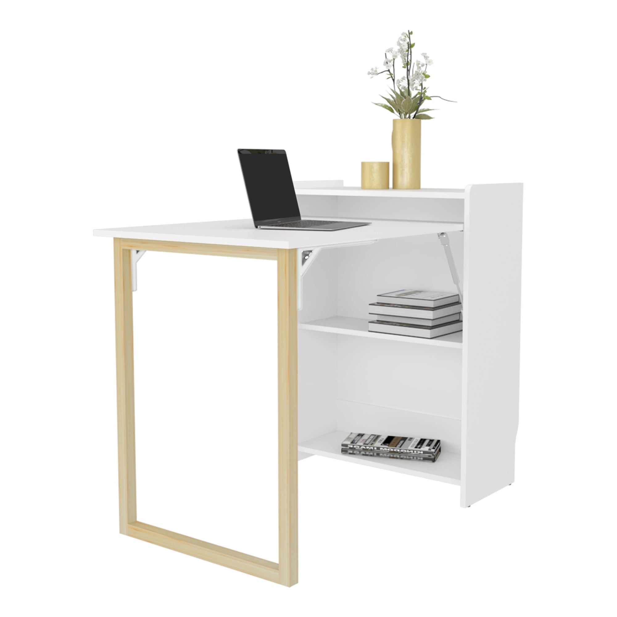 ESCRITORIO PLEGABLE LESLI BLANCO 85,6X101X63,6 CM - 5