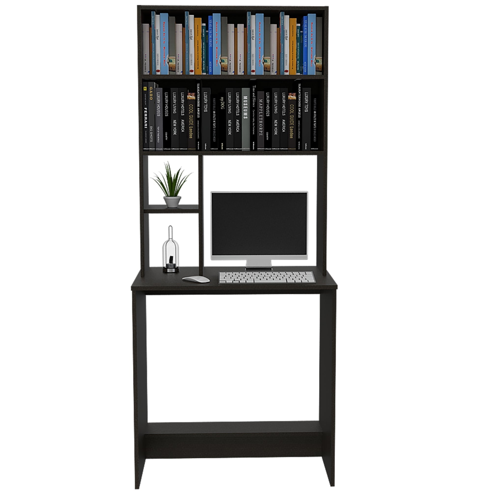 ESCRITORIO CON BIBLIOTECA OFFICE W-75 WENGUE - 1