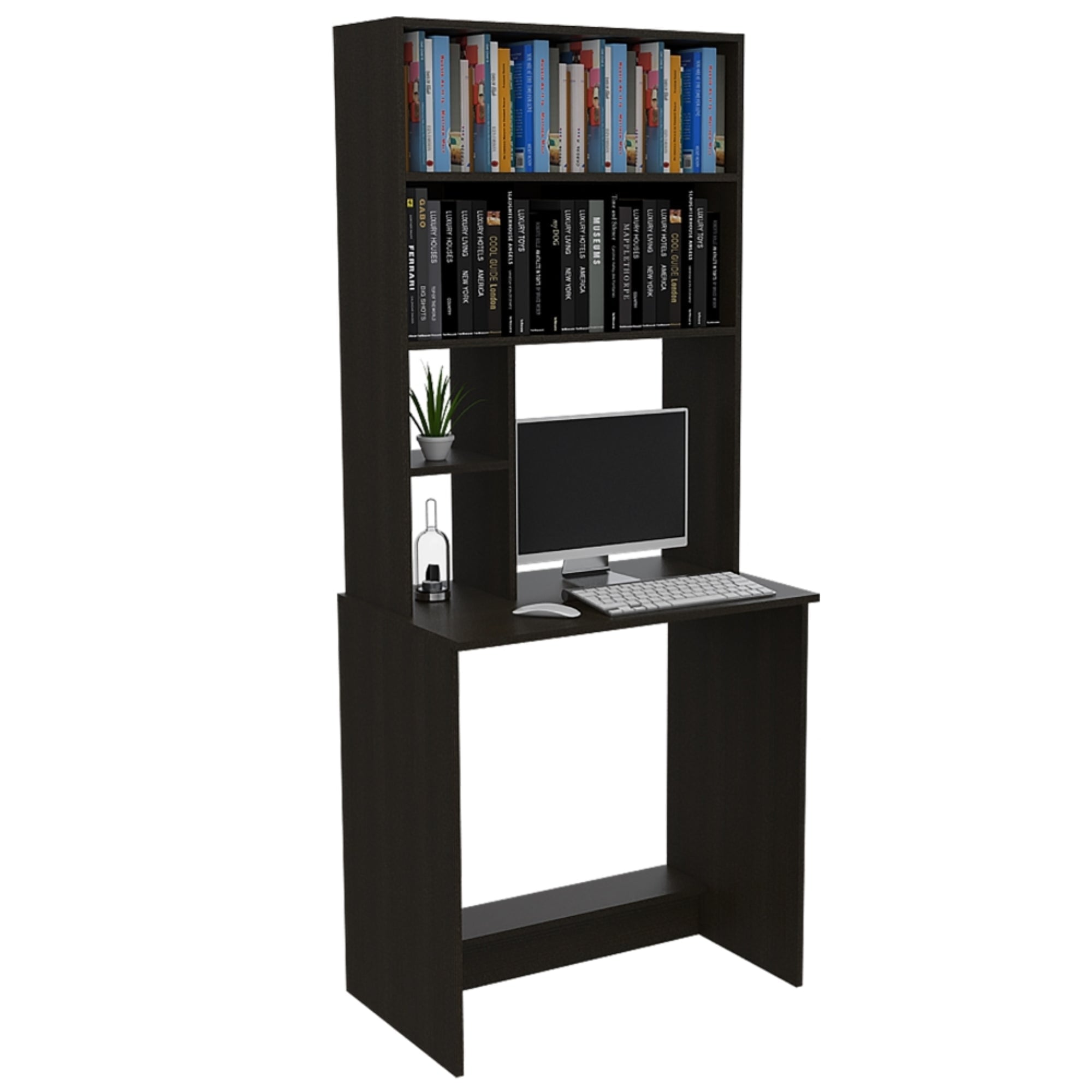 ESCRITORIO CON BIBLIOTECA OFFICE W-75 WENGUE - 4