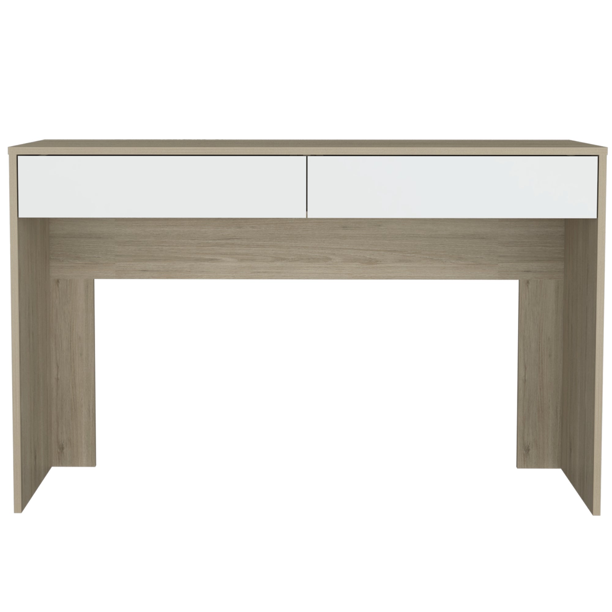 ESCRITORIO CON 1 CAJON ACRE ROVERE Y BLANCO 75X120X45 CM - 7