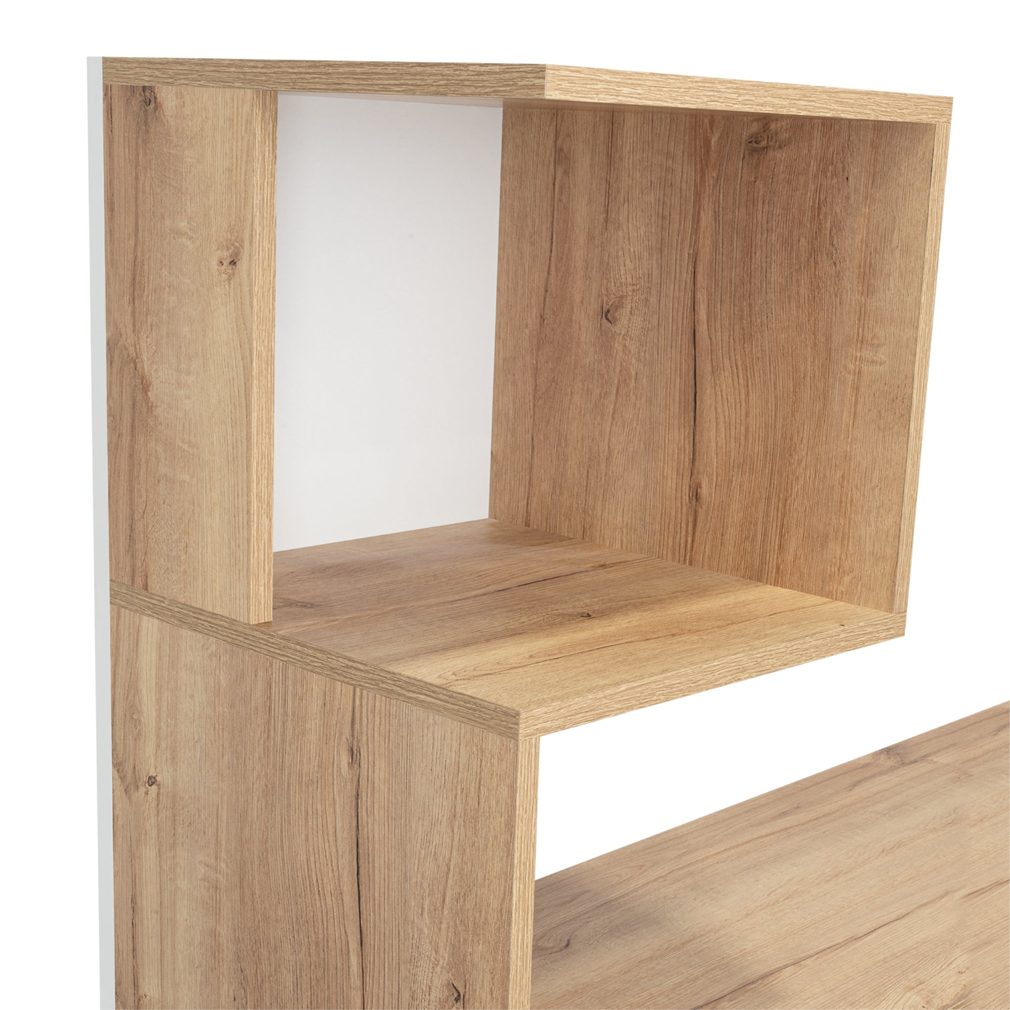 ESCRITORIO CON BIBLOTECA DANIS 142,6X120X41,8 CM DUNA Y BLANCO - 10