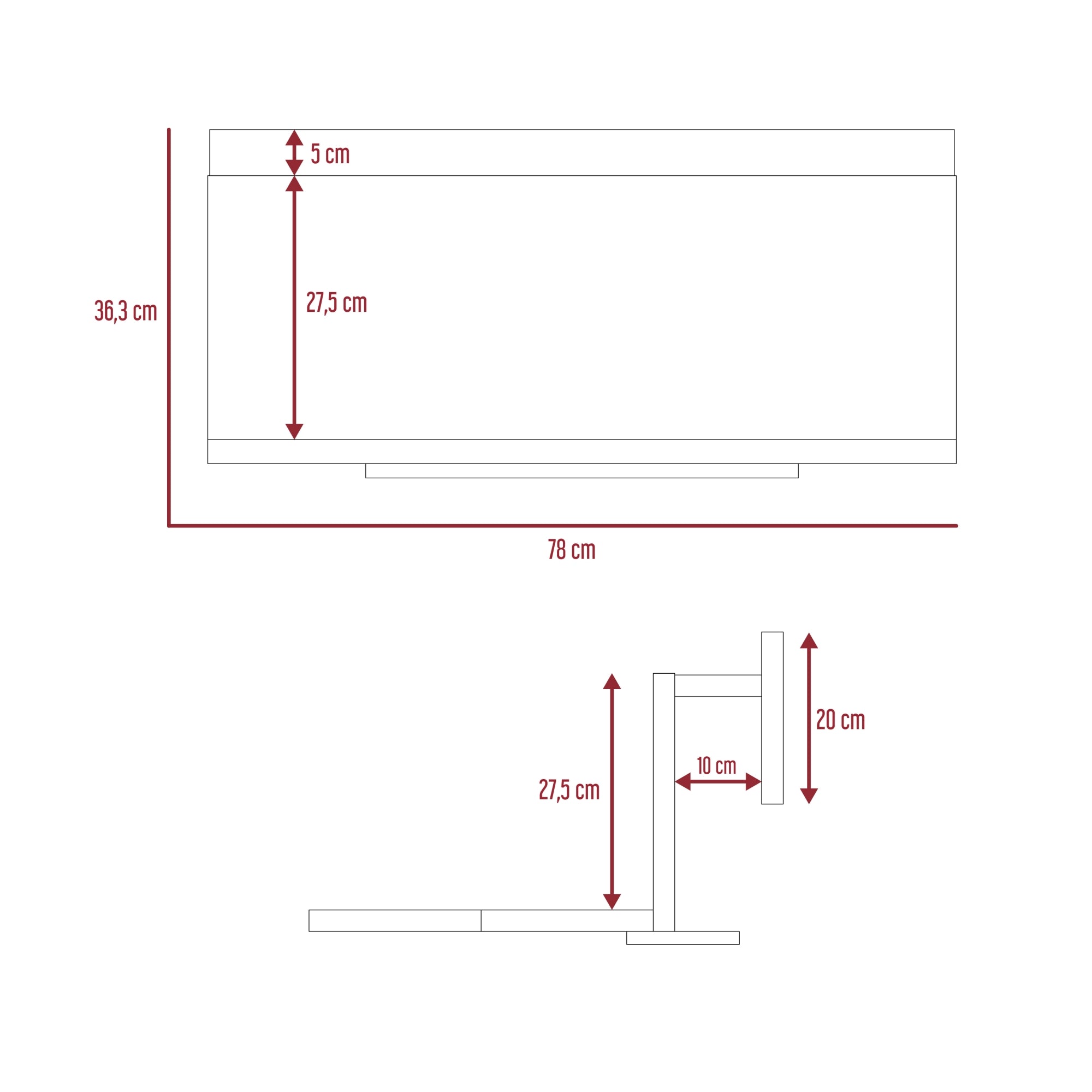 ESCRITORIO TERRAZA OFFICE WENGUE 36,6X78X55,1 CM - 7