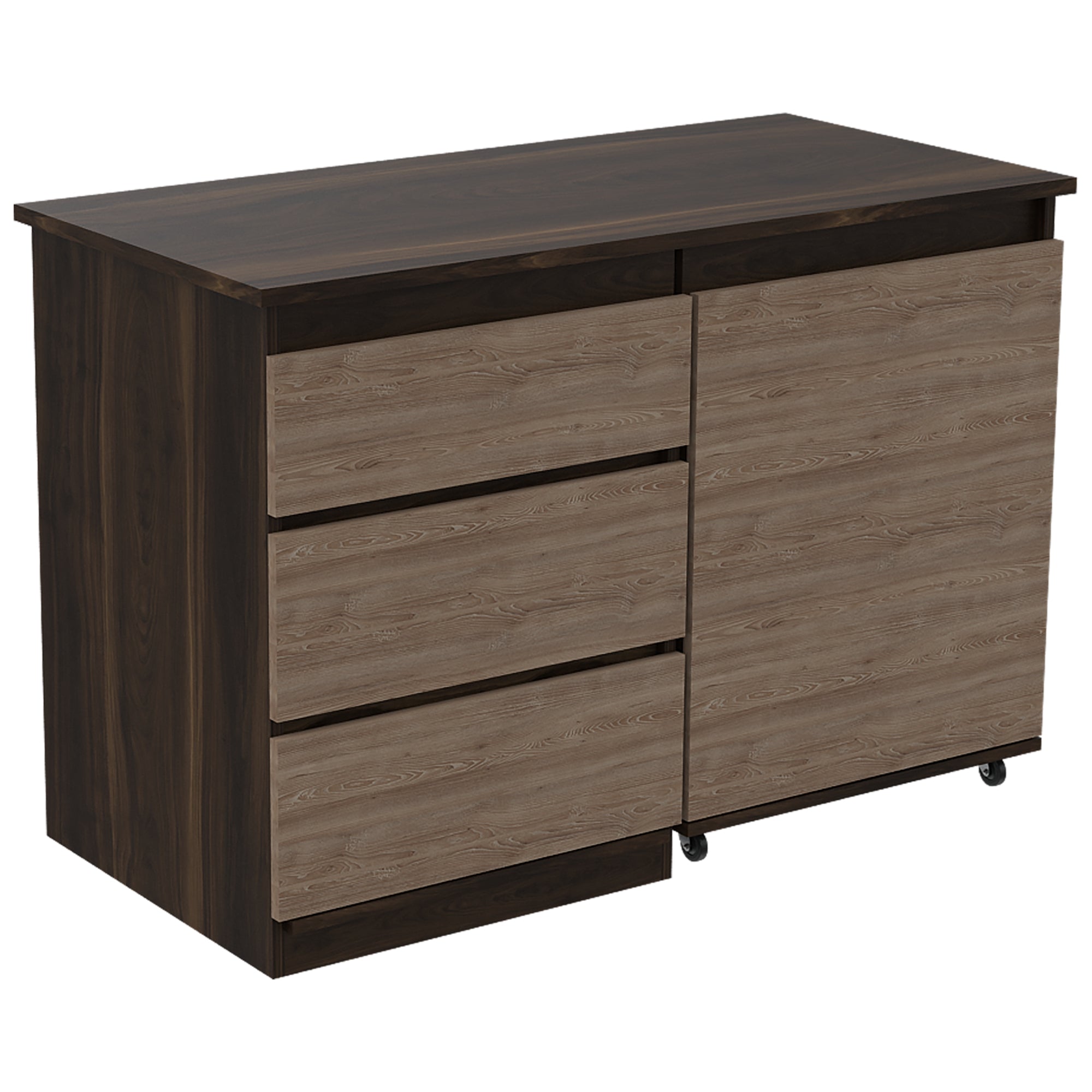 ESCRITORIO EXTENSIBLE 3 CAJONES 1 PUERTA OFFICE CAFE Y MIEL - 6