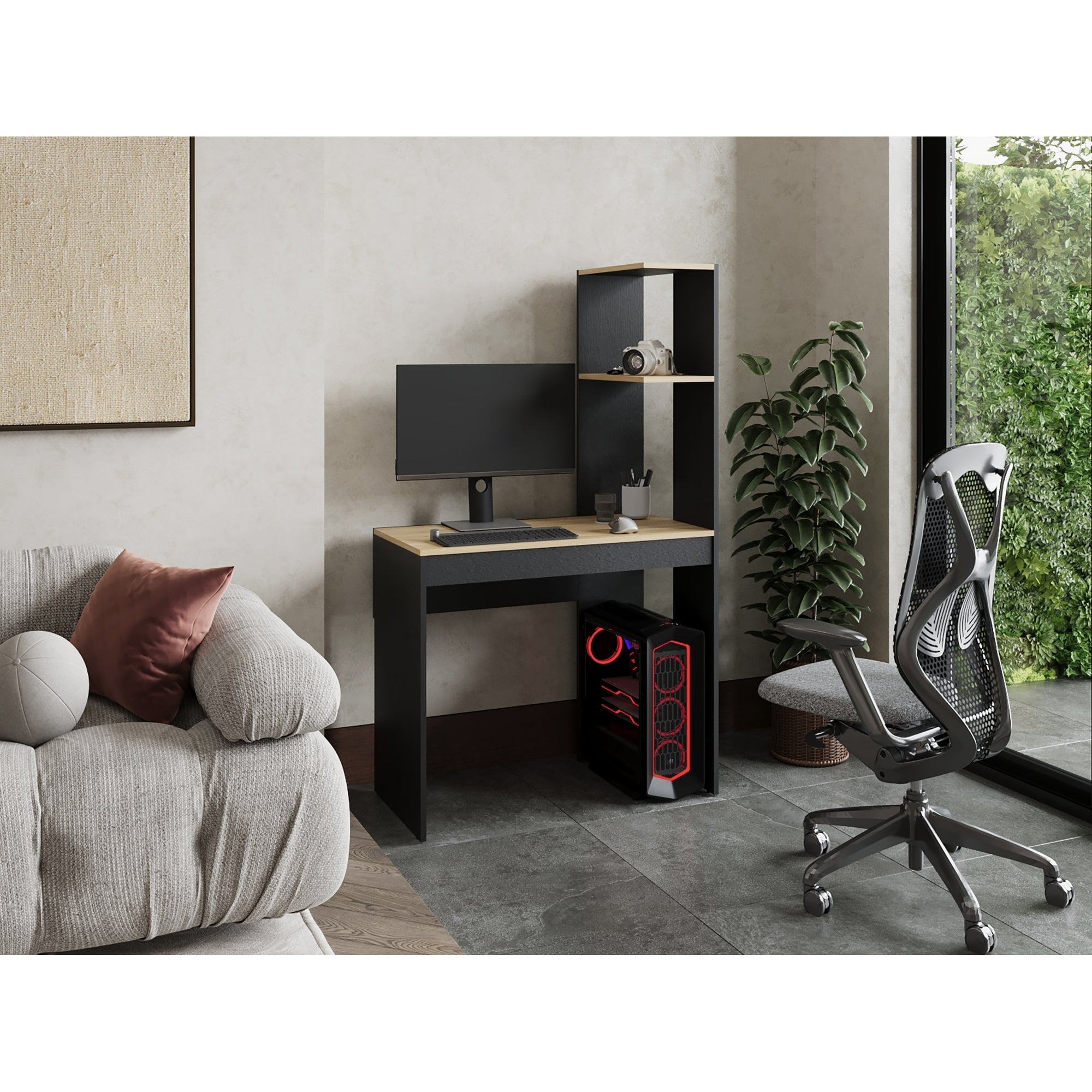 ESCRITORIO BIBLIOTECA DELPHI FRESNO Y WENGUE 150X88,3X43,5 CM - 10