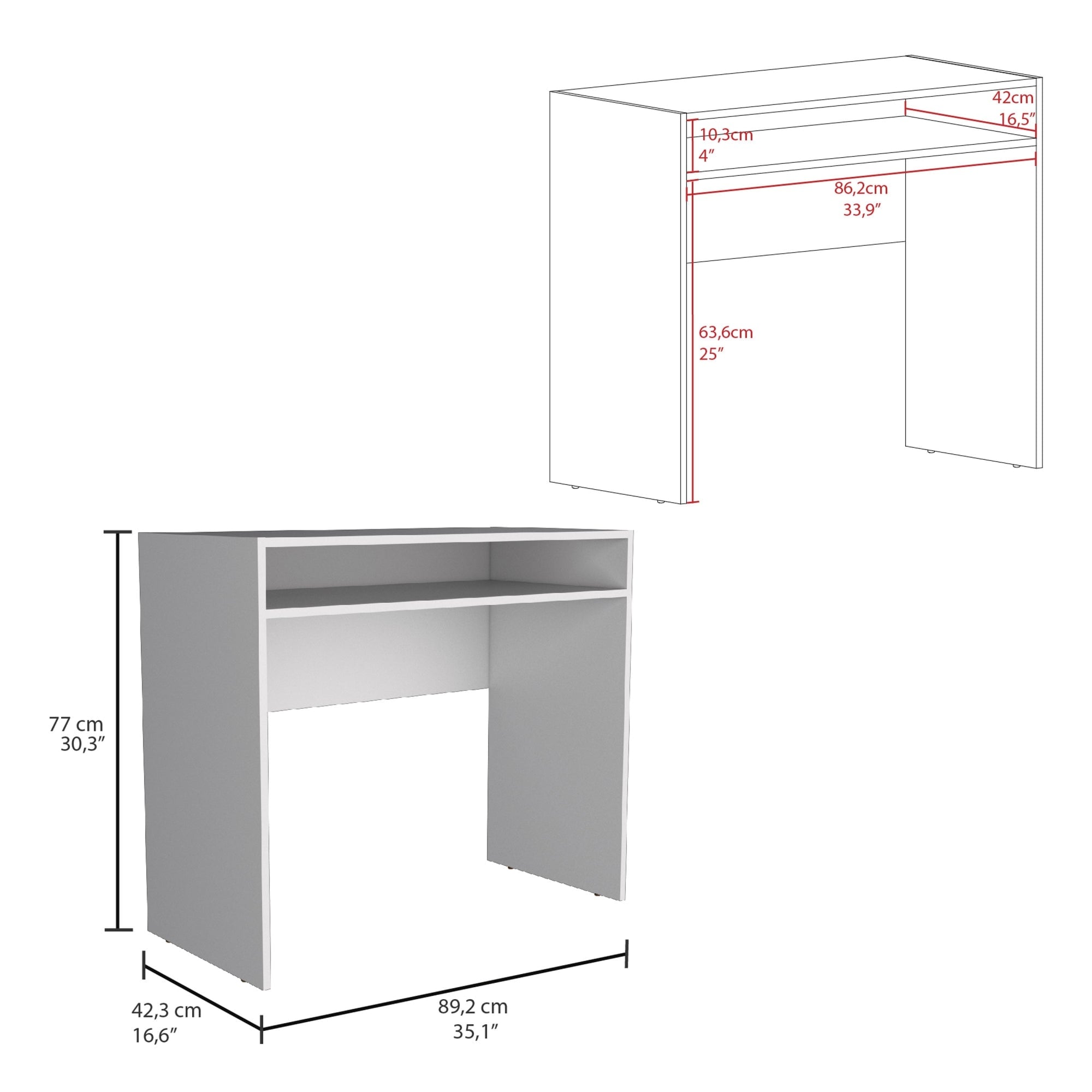 ESCRITORIO STELLA BLANCO 77X89,5X42,3 CM - 2
