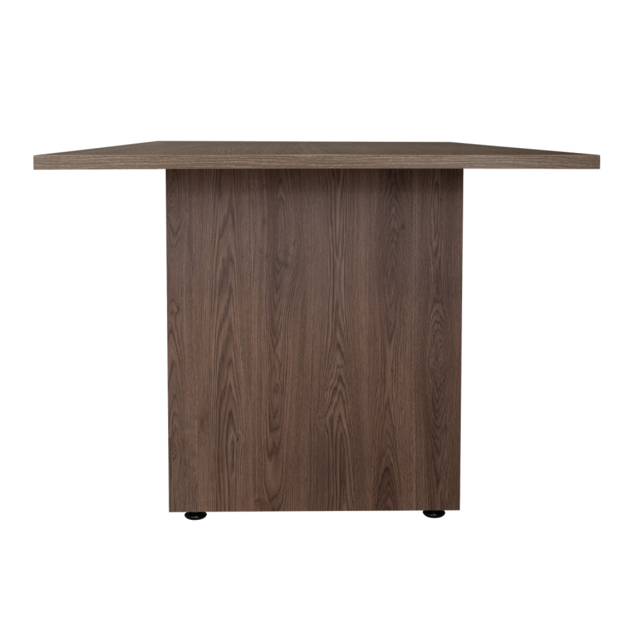 MESA DE REUNION RECTANGULAR HOME OFFICE NEGRO Y COÑAC 75X200X100 CM - 8