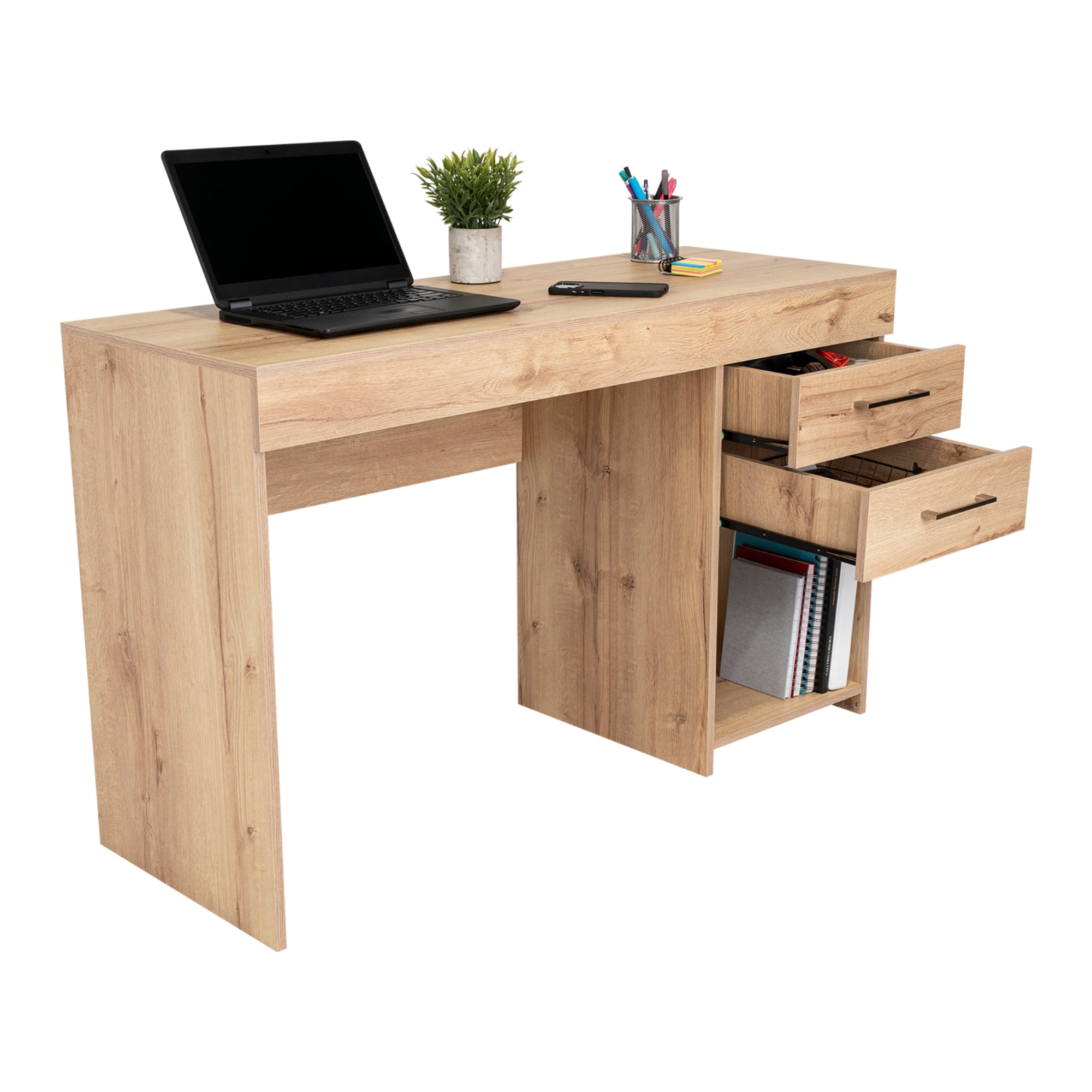 ESCRITORIO HAZEL 2 CAJONES 120X75X45,4 CM DUNA - 1