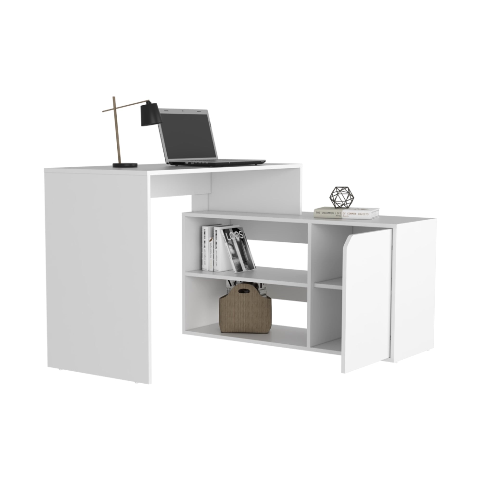 ESCRITORIO EN L 1 PUERTA RENNES BLANCO - 1
