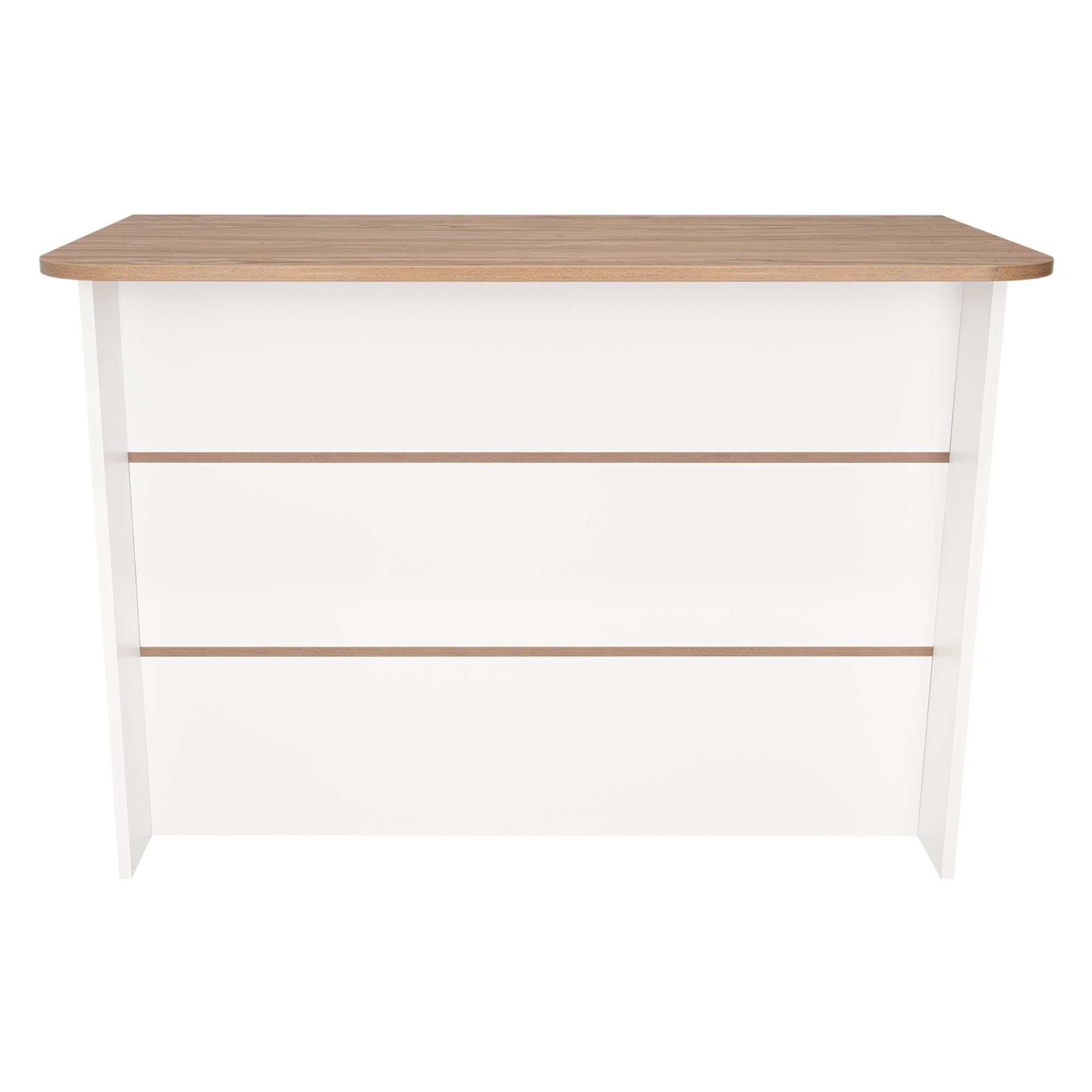 ISLA DE COCINA FENDI BLANCO Y CASTAÑO 90X120X60 CM - 5