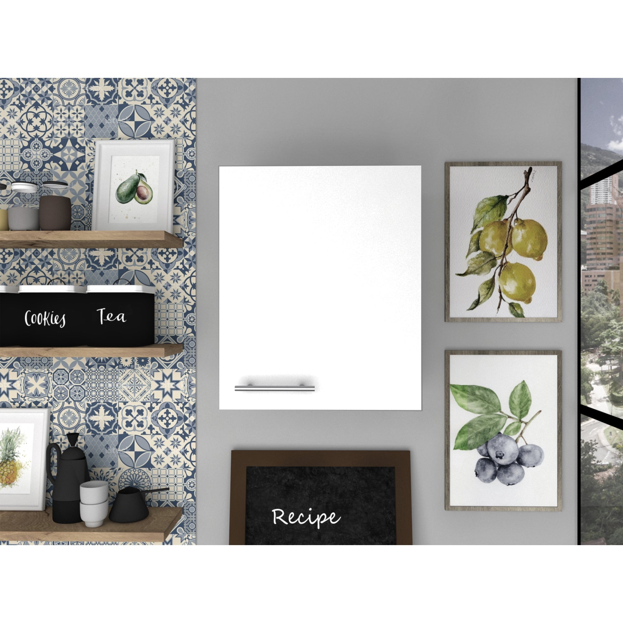 MUEBLE DE COCINA AEREO 1 PUERTA MANCHESTER BLANCO 60X50X33,5 CM - 5
