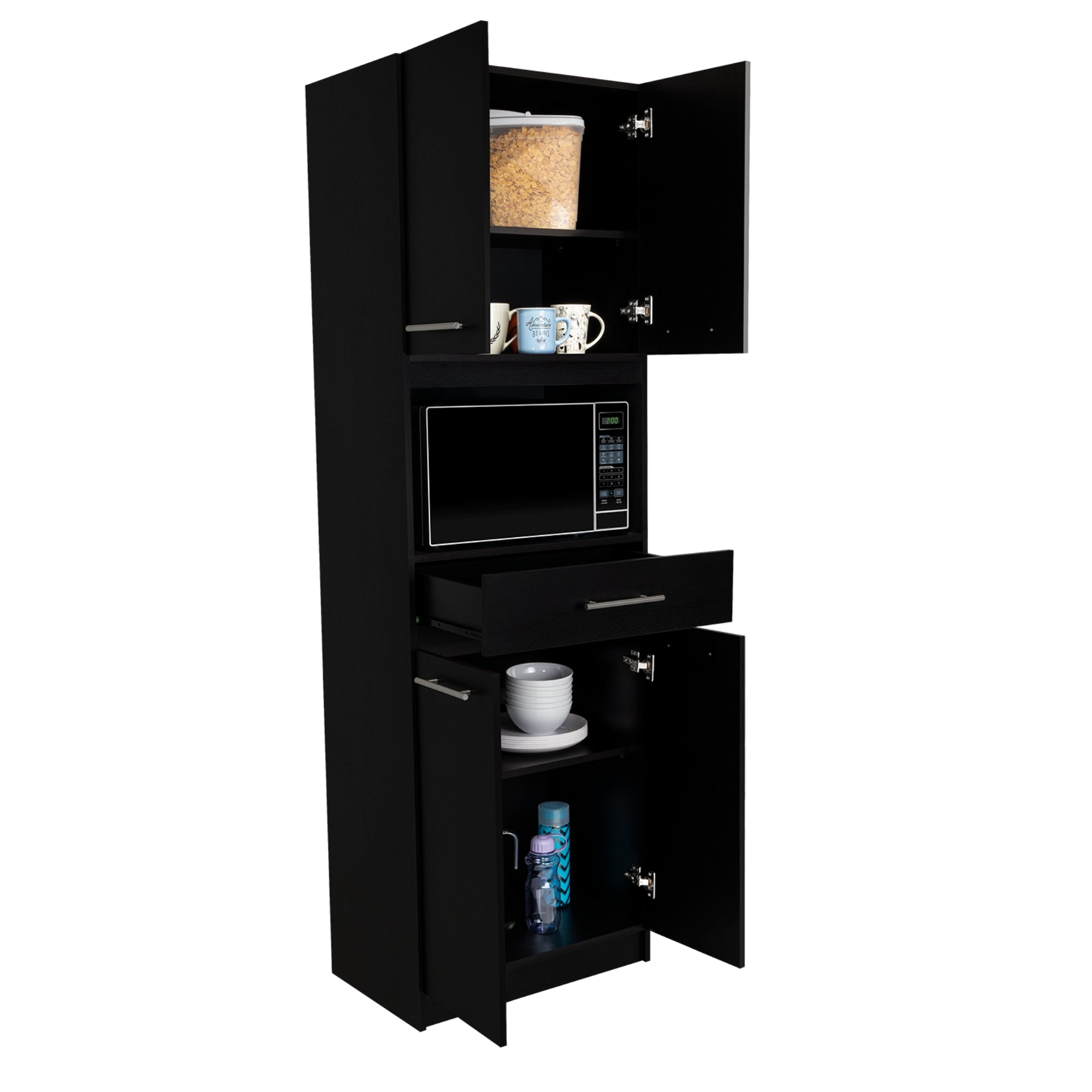 MUEBLE PARA MICROONDAS MANCHESTER 4 PUERTAS WENGUE - 1