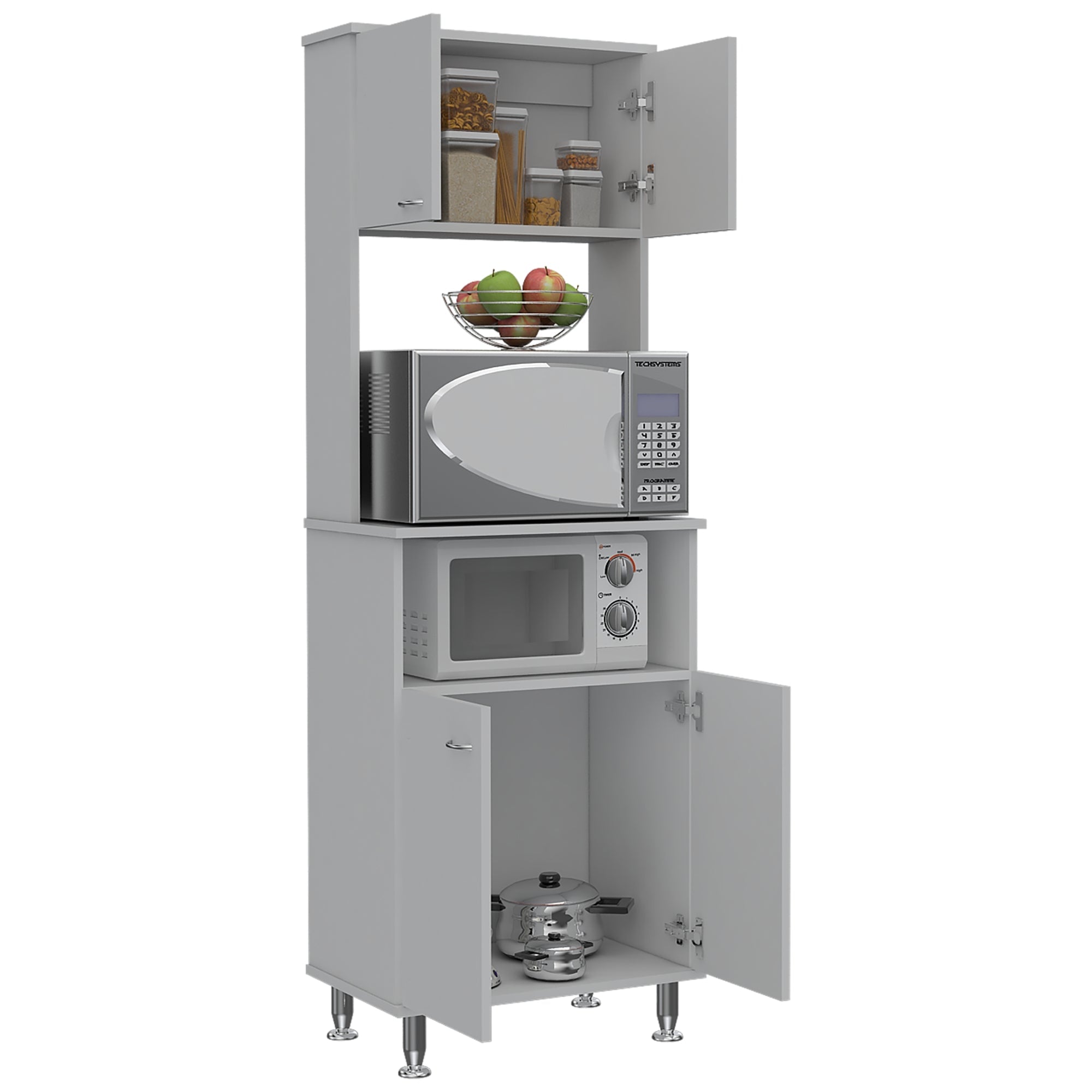 MUEBLE PARA MICROONDAS KITCHEN-54 BLANCO 160X54X35 CM - 1