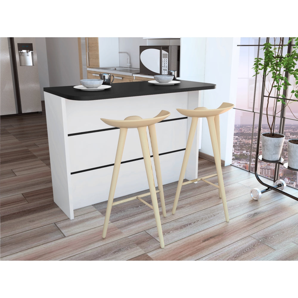 ISLA DE COCINA FENDI WENGUE Y BLANCO 90X120X60 CM - 5