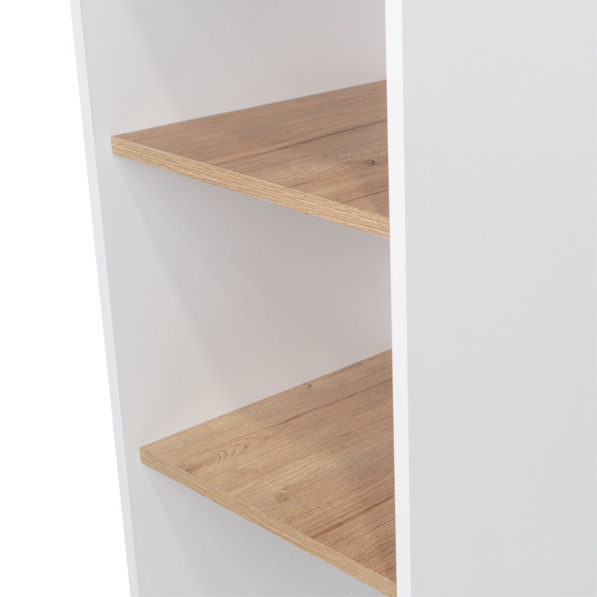 ISLA DE COCINA BI-COLOR CON RUEDAS 89,6X100X40 CM BLANCO Y DUNA - 8