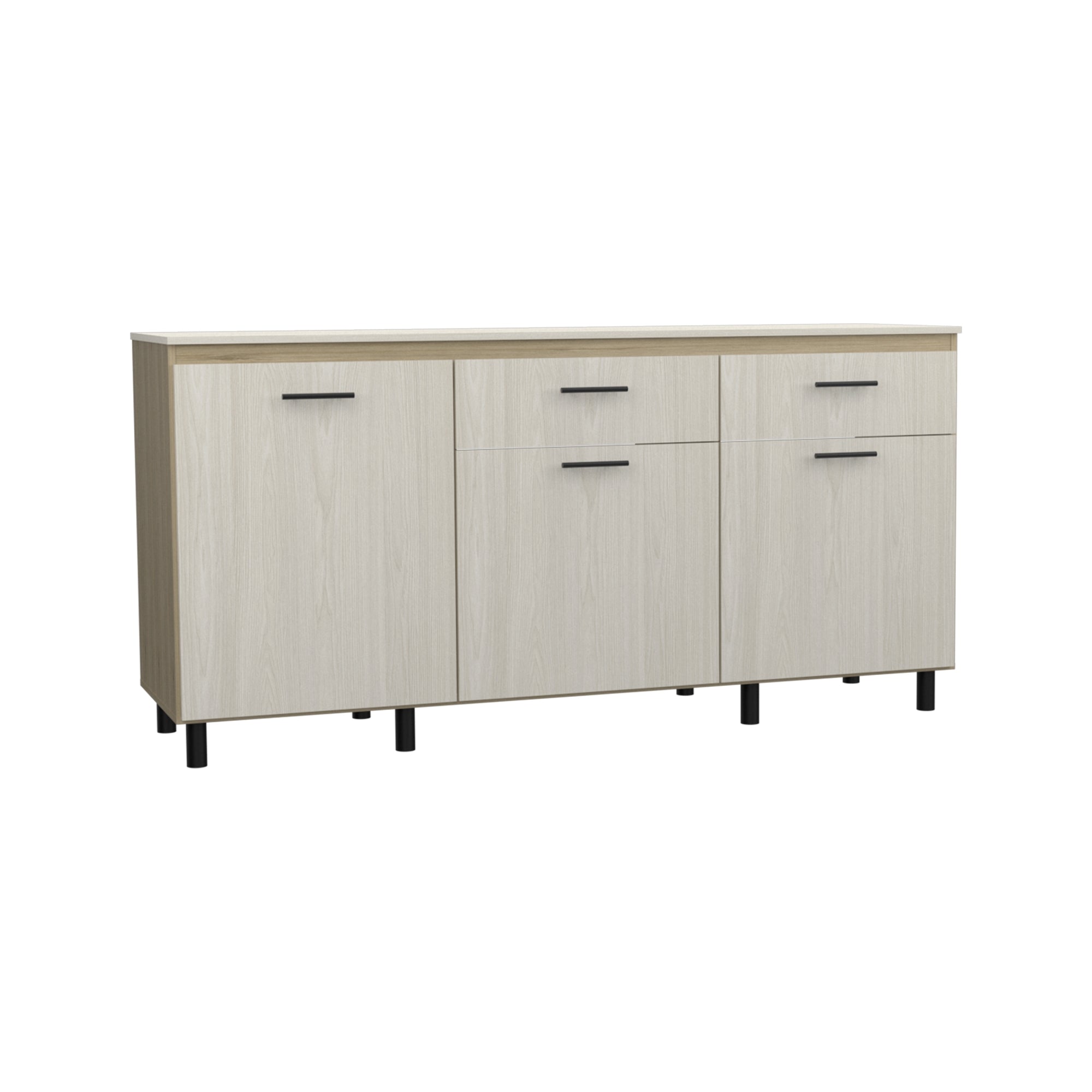 MUEBLE INFERIOR DE COCINA 180 CM GANTE CON TOP MELAMINA ROVERE Y NIEBLA - 6