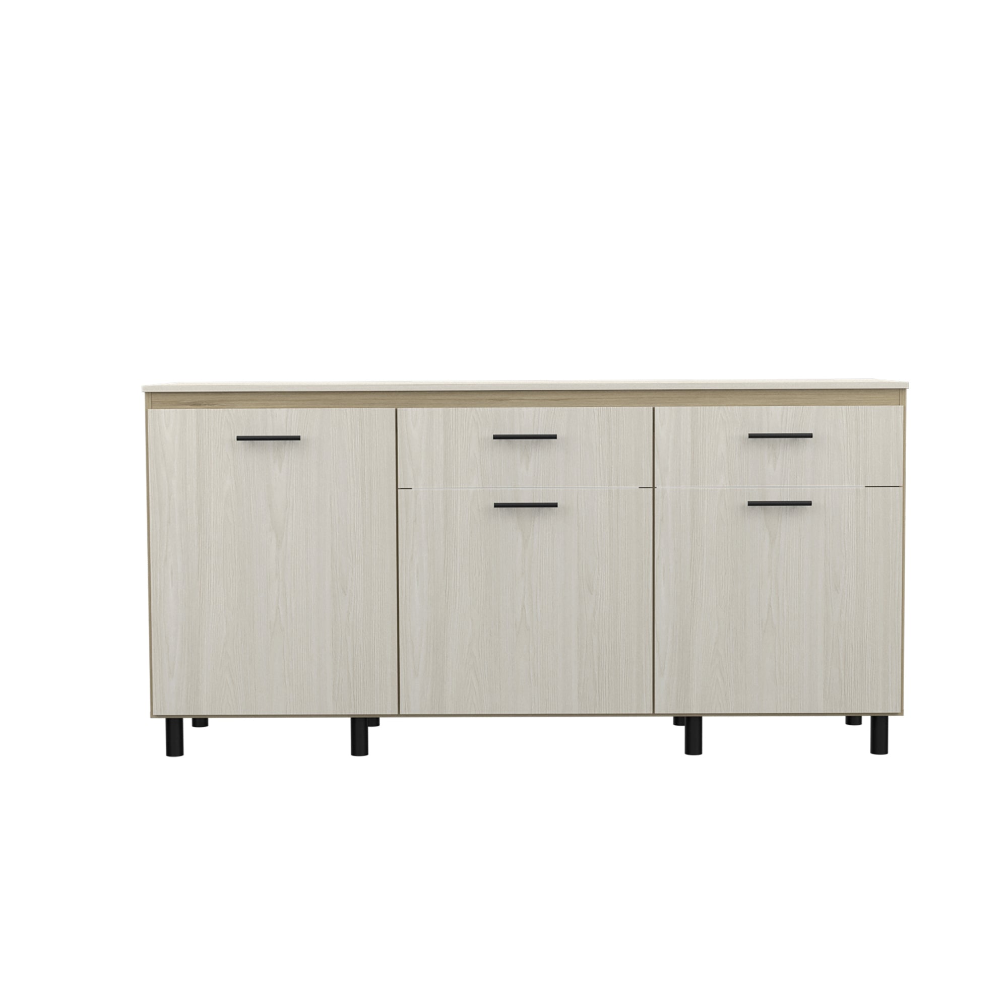 MUEBLE INFERIOR DE COCINA 180 CM GANTE CON TOP MELAMINA ROVERE Y NIEBLA - 7