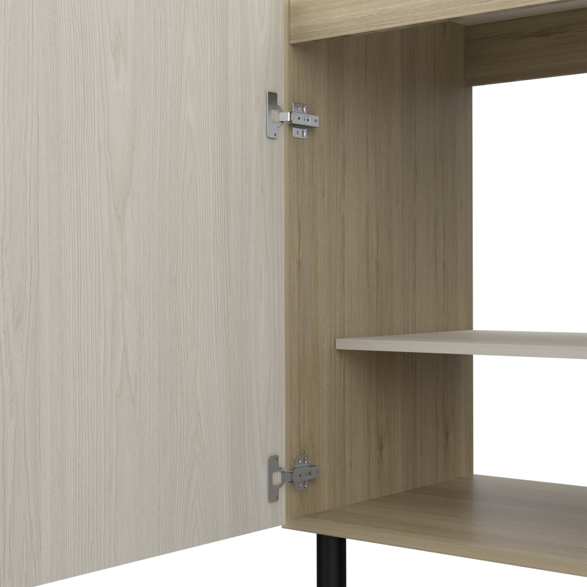 MUEBLE INFERIOR DE COCINA 180 CM GANTE CON TOP MELAMINA ROVERE Y NIEBLA - 9