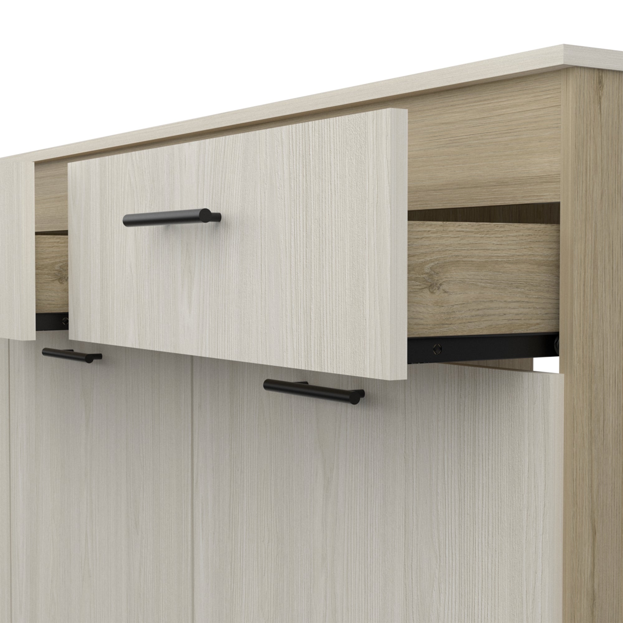 MUEBLE INFERIOR DE COCINA 180 CM GANTE CON TOP MELAMINA ROVERE Y NIEBLA - 10