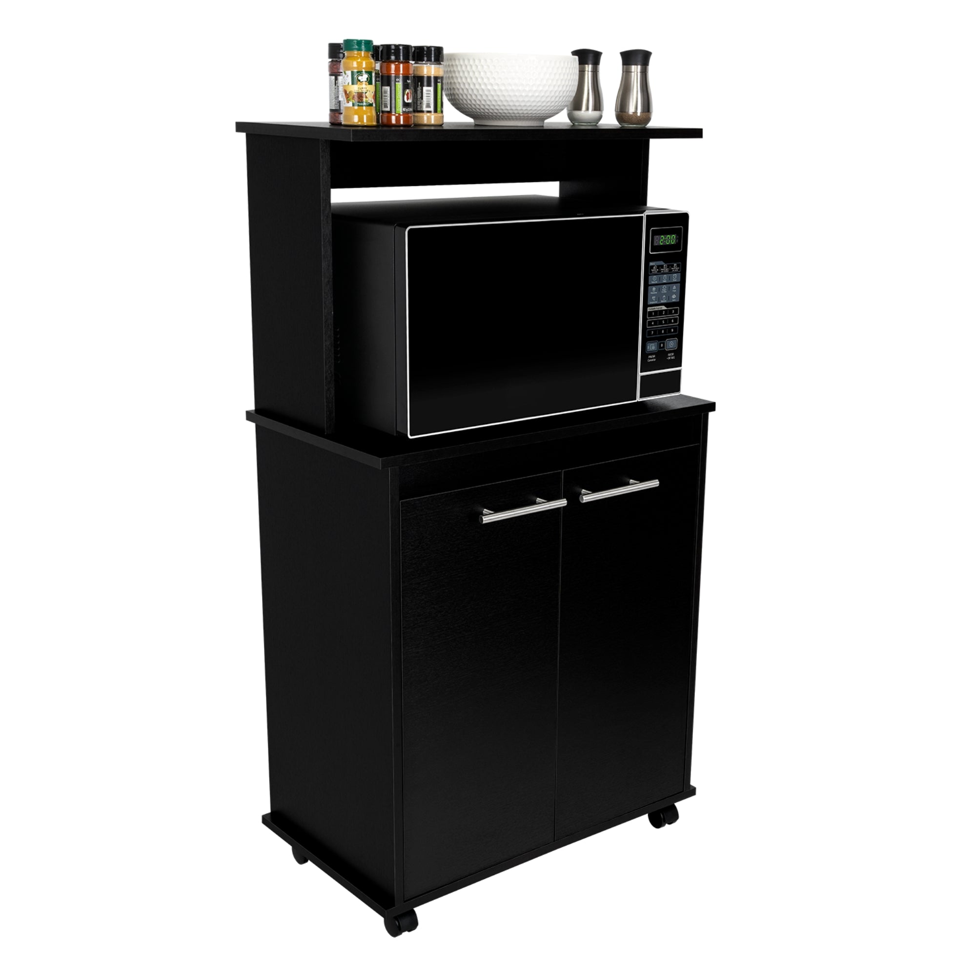 MUEBLE PARA MICROONDAS MANCHESTER 2 PUERTAS WENGUE - 11