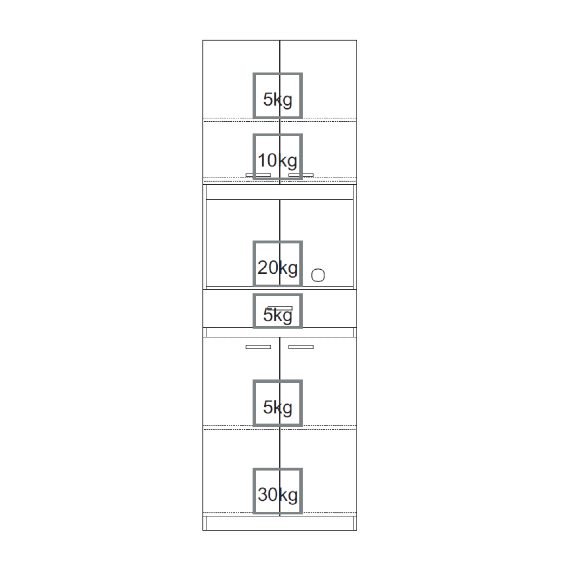 MUEBLE PARA MICROONDAS MANCHESTER 4 PUERTAS BLANCO - 4
