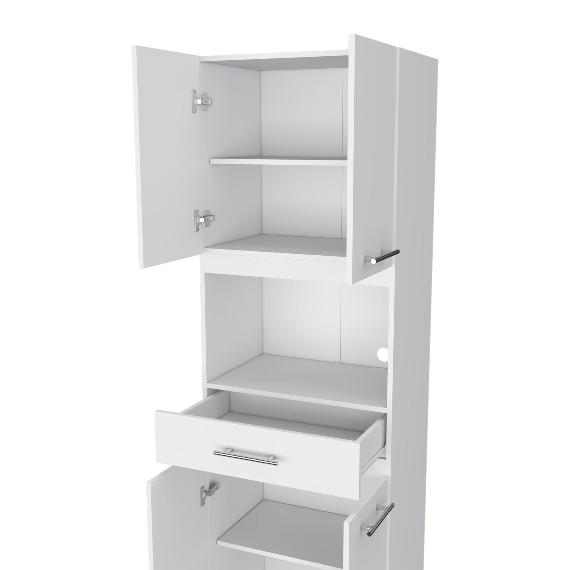 MUEBLE PARA MICROONDAS MANCHESTER 4 PUERTAS BLANCO - 10