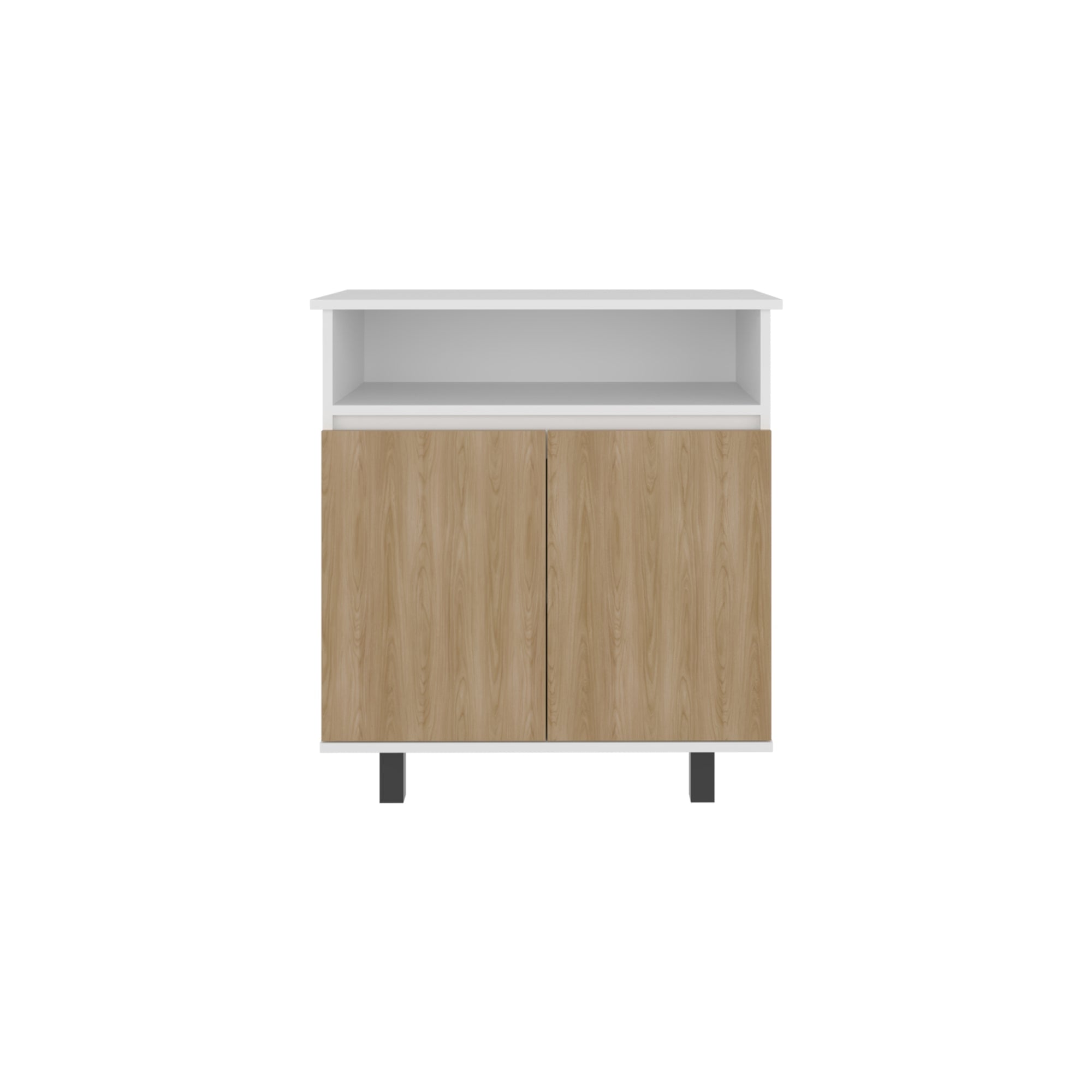 ESTACION DE CAFE C-80 2 PUERTAS 80X73X40,3 CM BLANCO Y FRESNO - 4