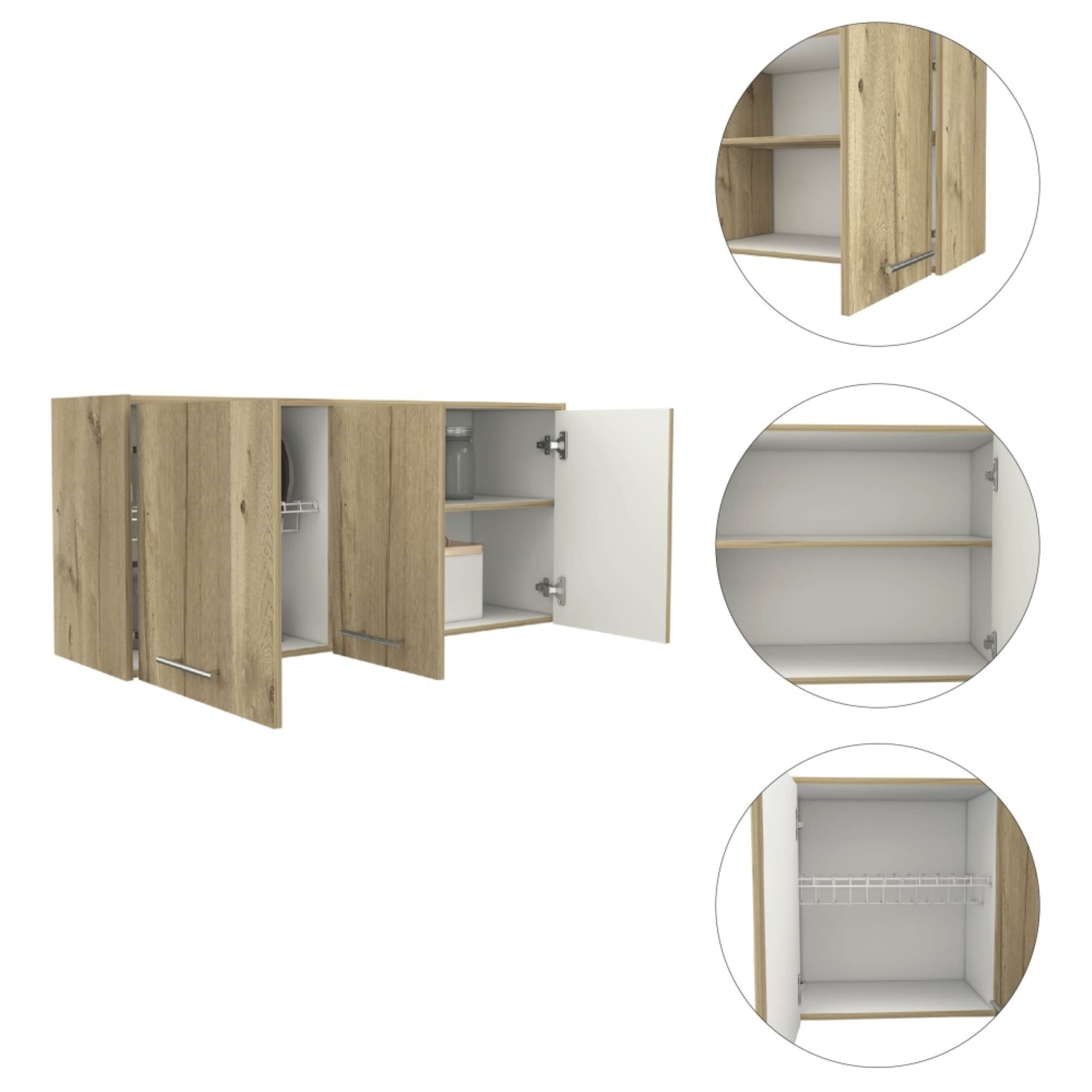 MUEBLE DE COCINA AEREO 120 CM ORION BLANCO Y DUNA - 6