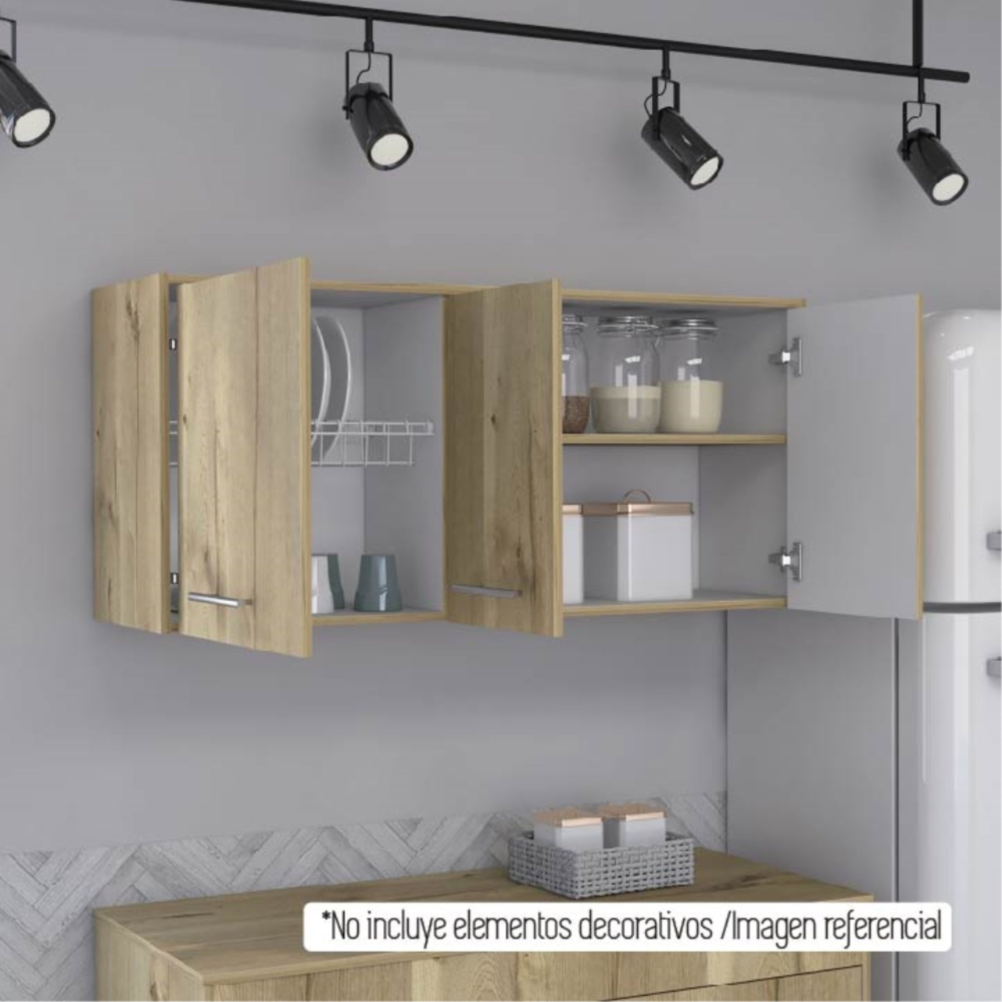 MUEBLE DE COCINA AEREO 120 CM ORION BLANCO Y DUNA - 11