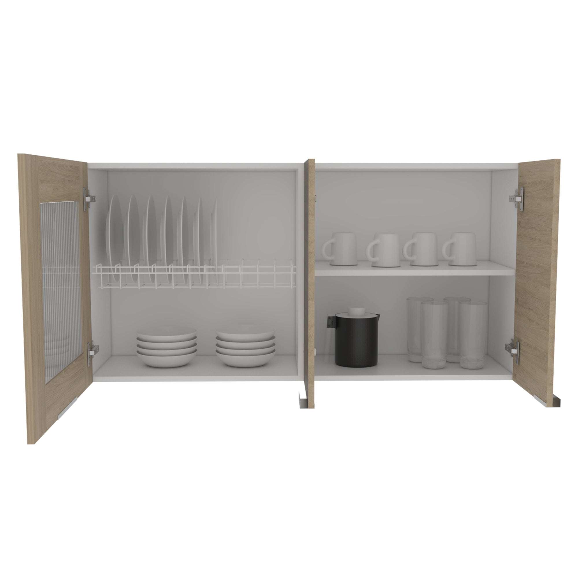 MUEBLE DE COCINA MURAL FENDI 60X120X33,5 CM ROVERE Y BLANCO - 2